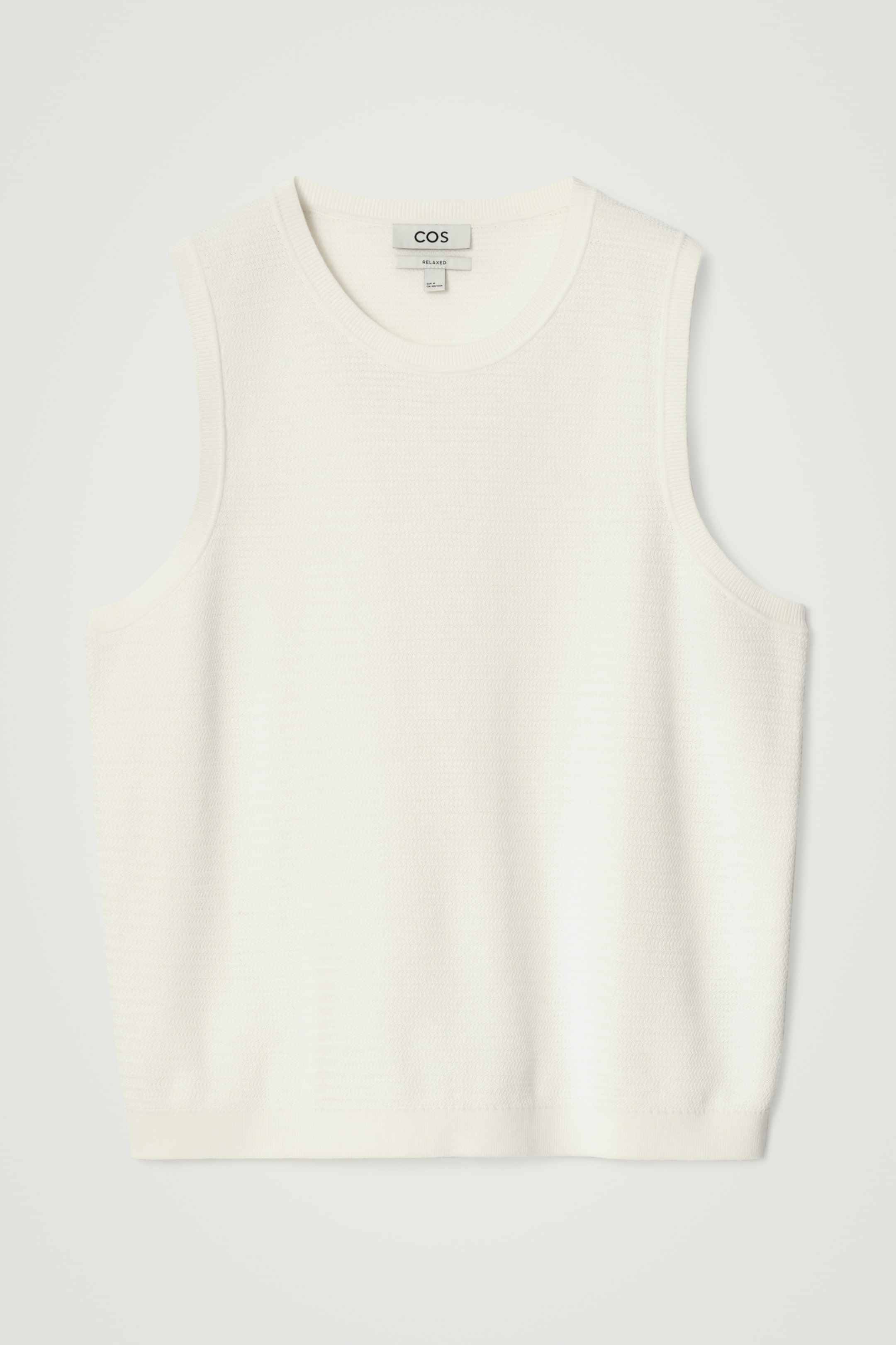 View larger image: TEXTURED KNITTED COTTON TANK TOP - OFF-WHITE - Men | H&M GB 6