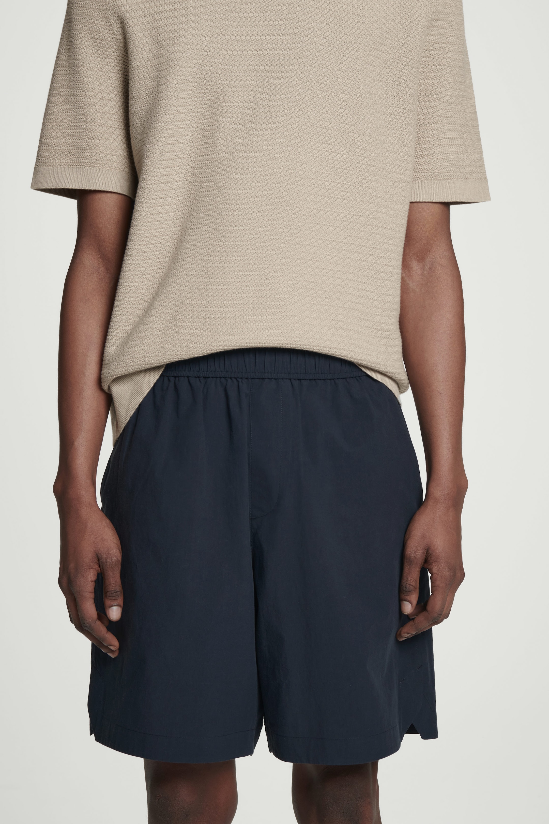 PIMA COTTON ELASTICATED SHORTS