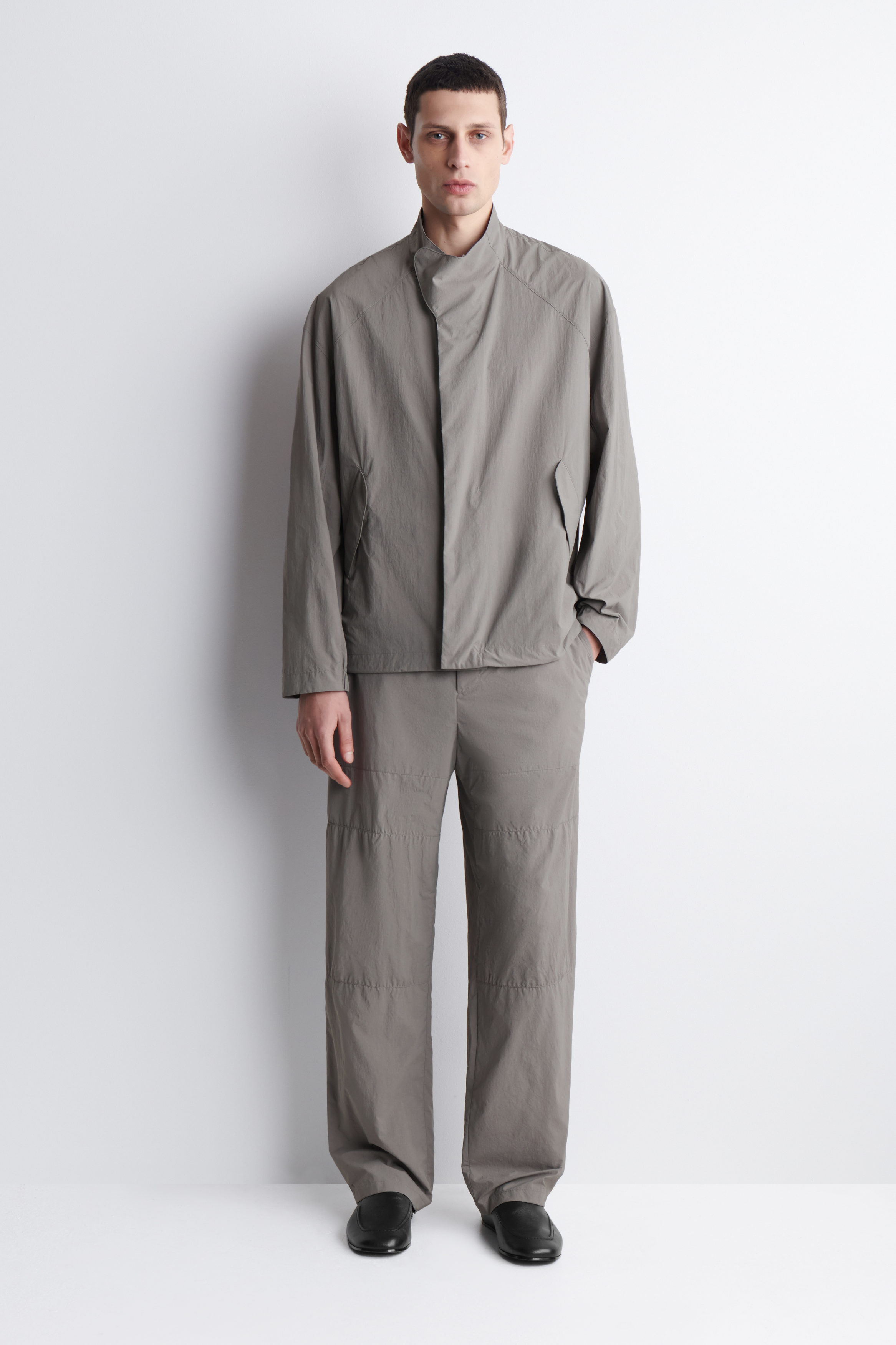 ジャケット・アウター issue things No Collar Coat grey Dinner Jacket Fine Wool 081 Grey – BERNERKUHL.COM