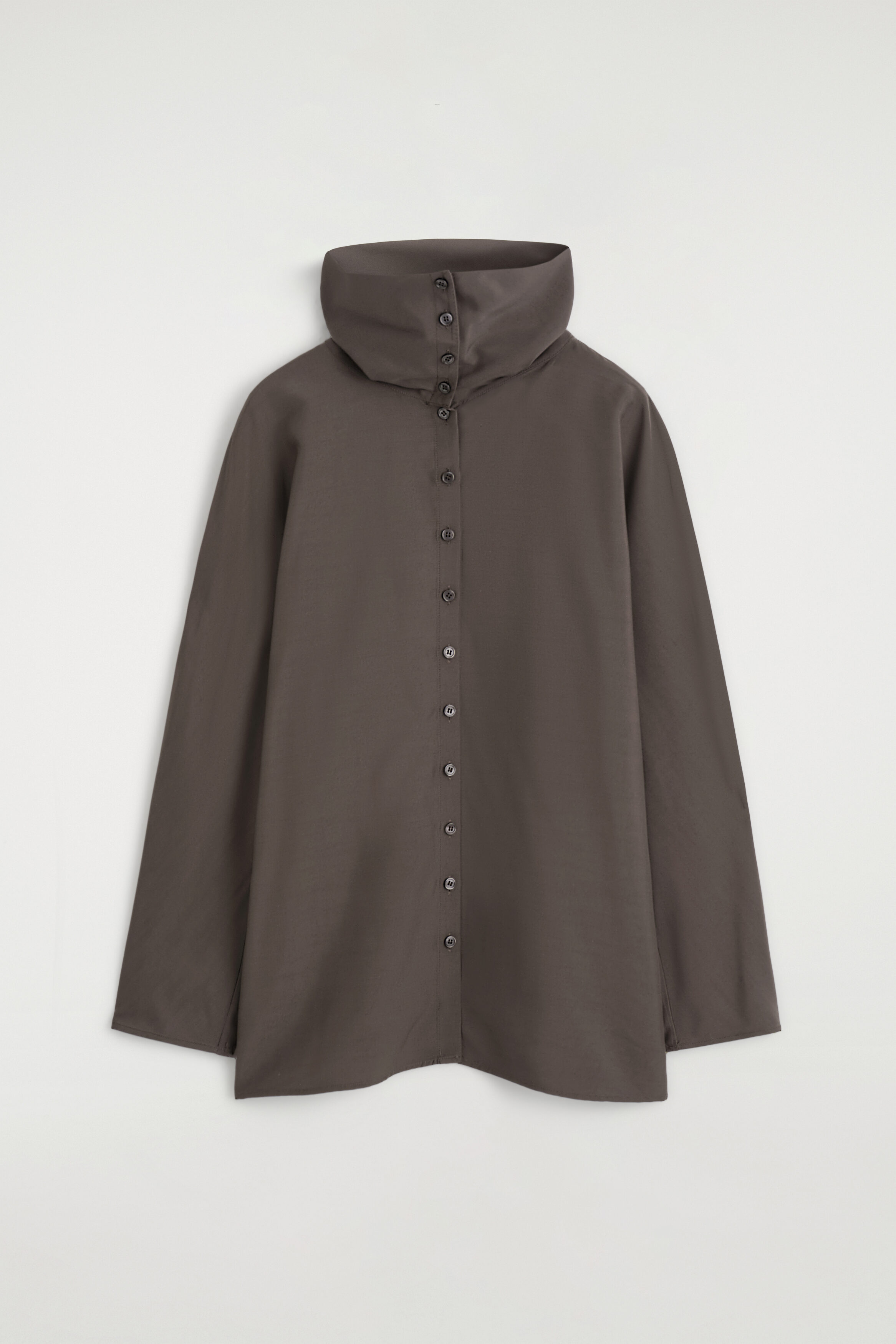 Fluid Mock-neck Blouse