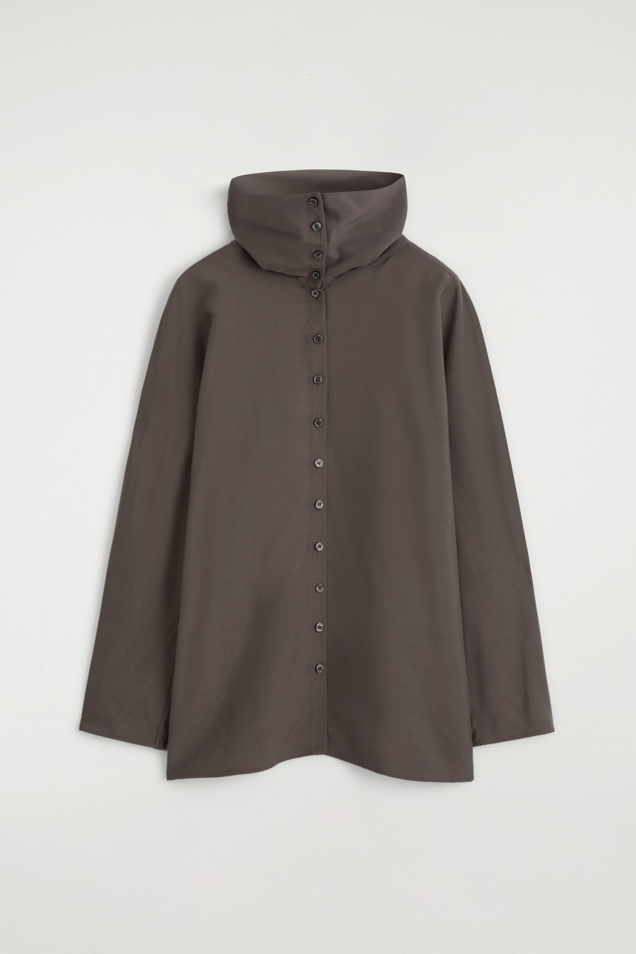 FLUID MOCK-NECK BLOUSE