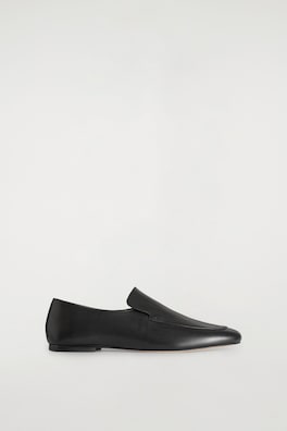 LEATHER LOAFERS — BLACK 5