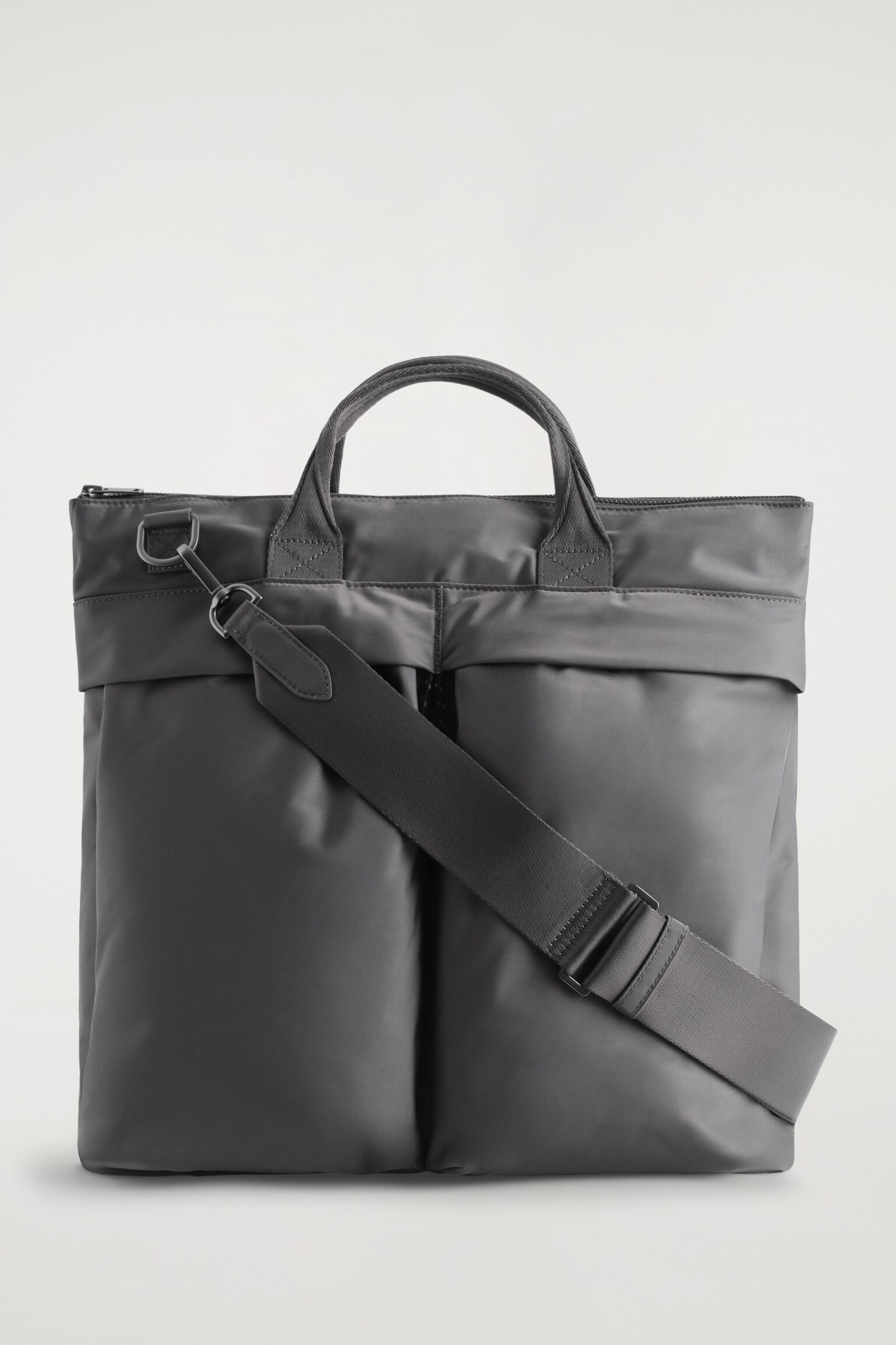 TRANSIT MESSENGER BAG - NYLON - GRAU/SCHWARZ - 2