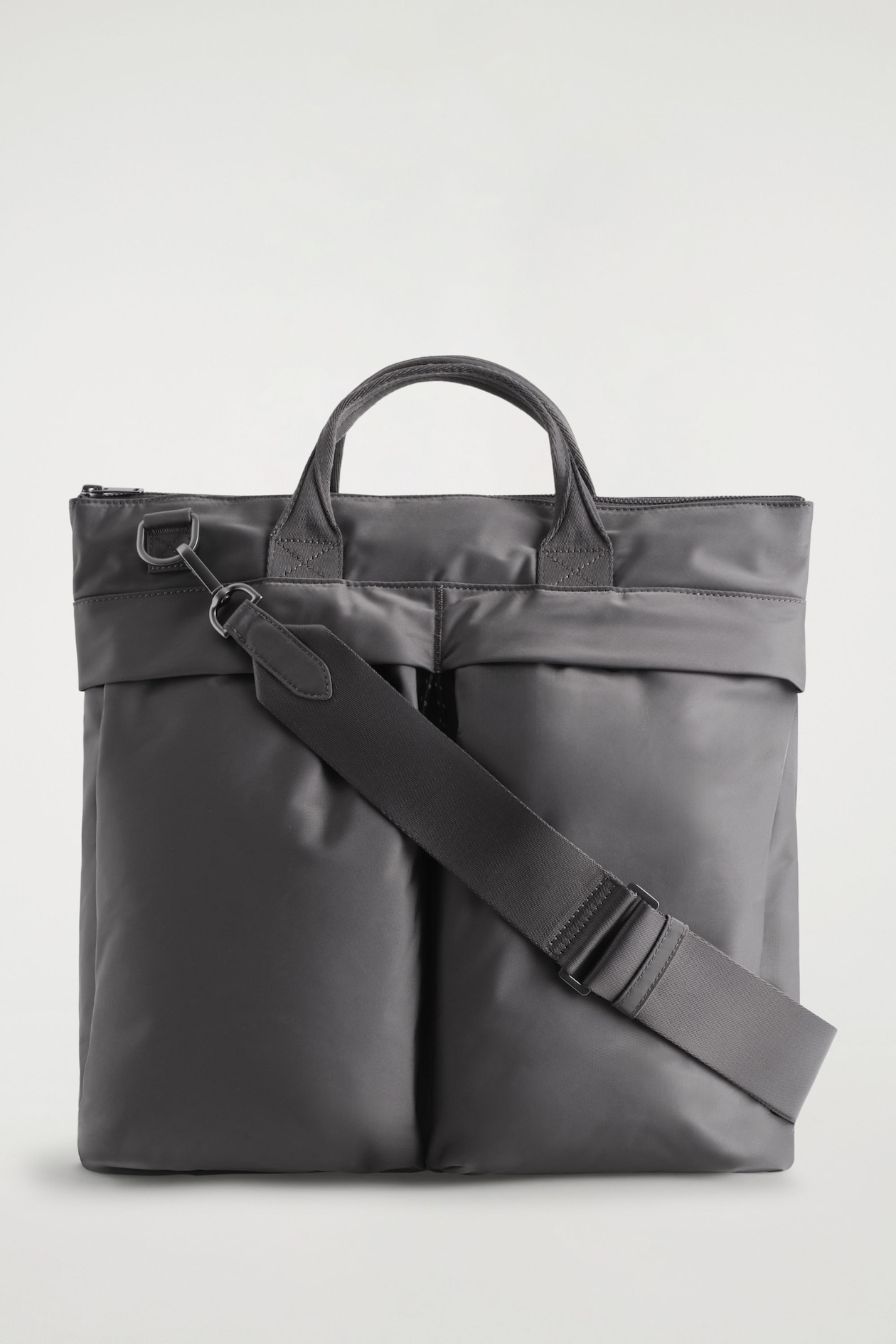 TRANSIT MESSENGER BAG - NYLON — GREY