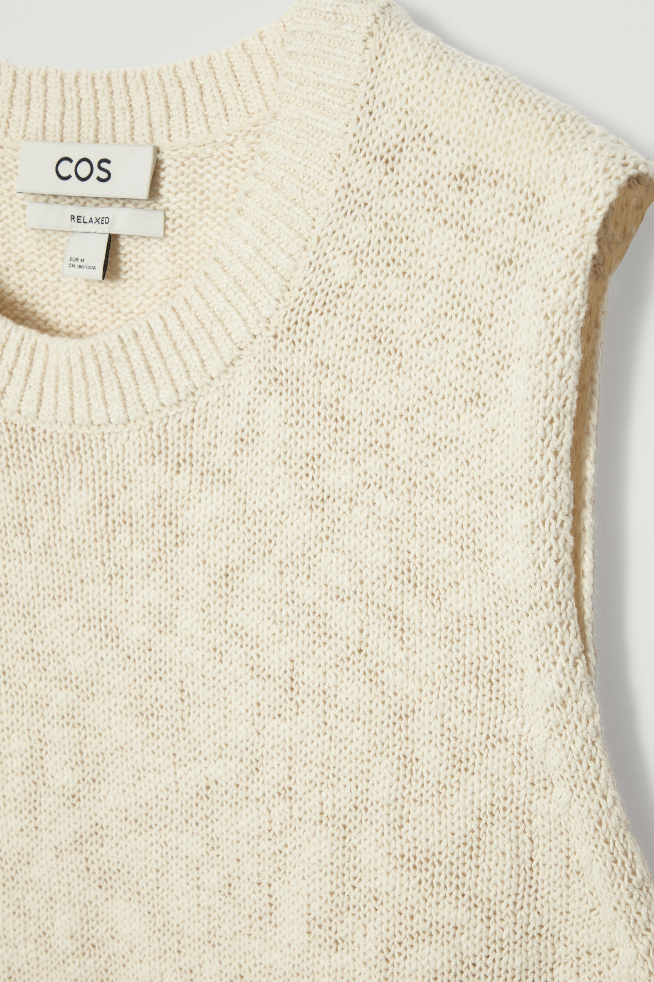 View larger image: RELAXED MÉLANGE-KNIT COTTON VEST - OATMEAL MÉLANGE - Men | H&M GB 3