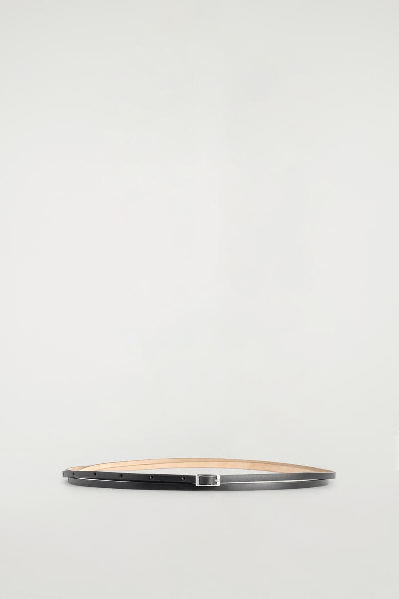 Skinny Double-Wrap Leather Belt