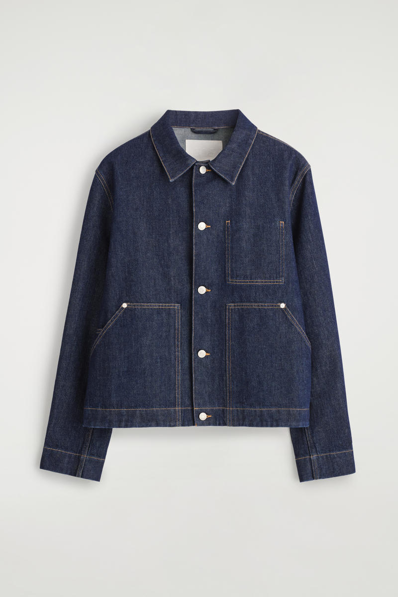 Cos Rinsed-denim Jacket In Blue