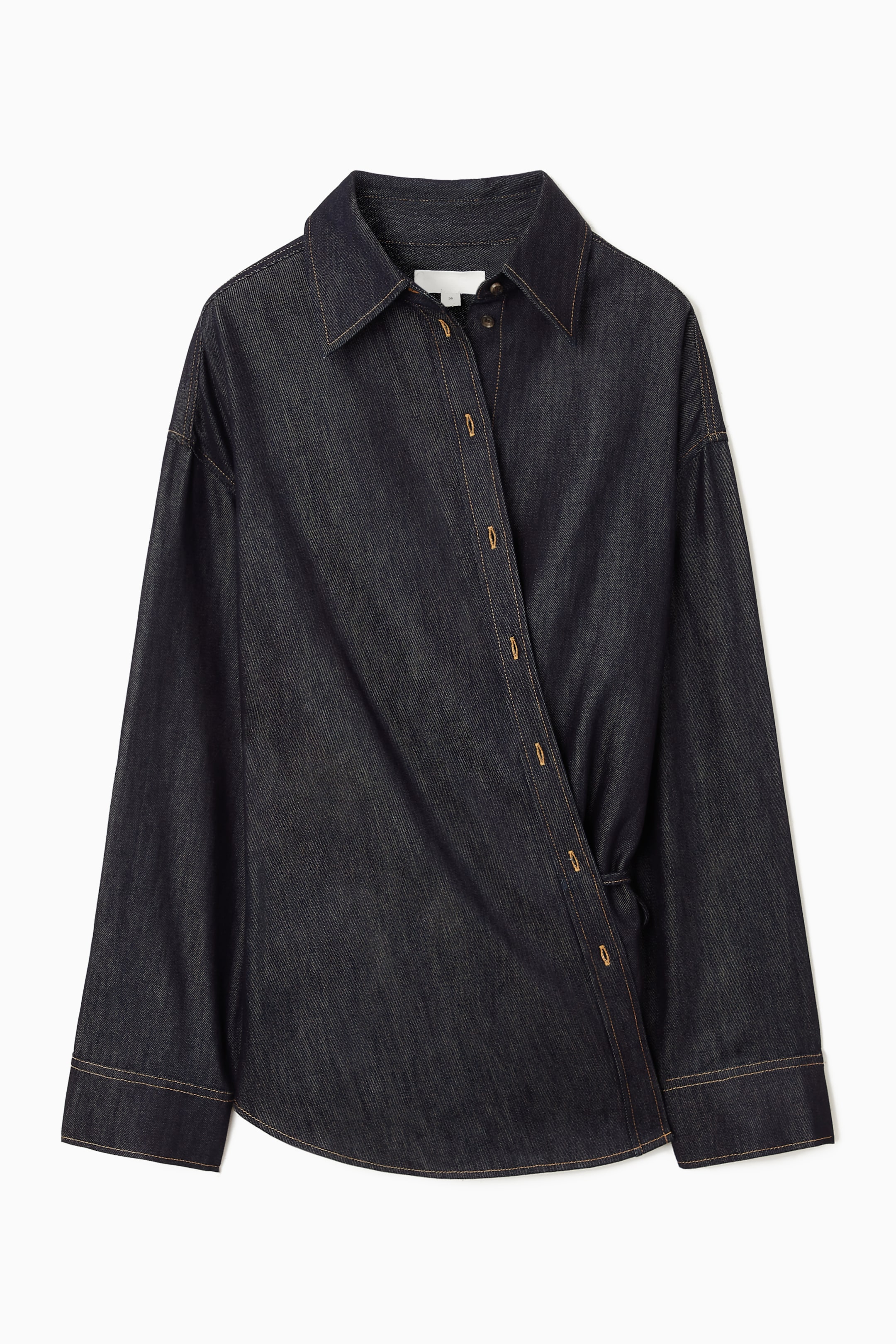 View larger image: FLUID DENIM WRAP SHIRT - INDIGO - Ladies | H&M GB 1