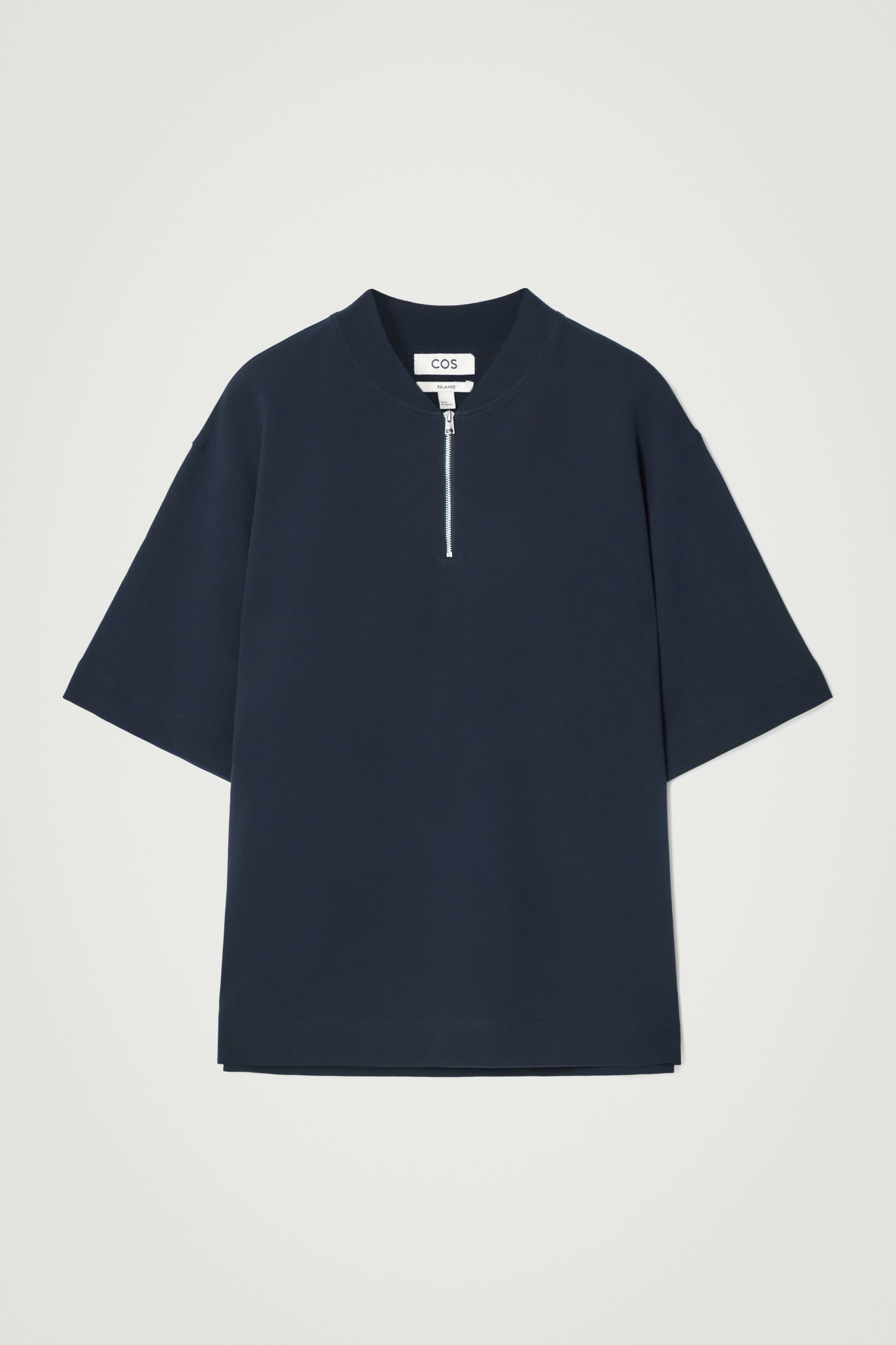 Ingrandisci l'immagine: HALF-ZIP COTTON T-SHIRT - NAVY - UOMO | H&M CH 6