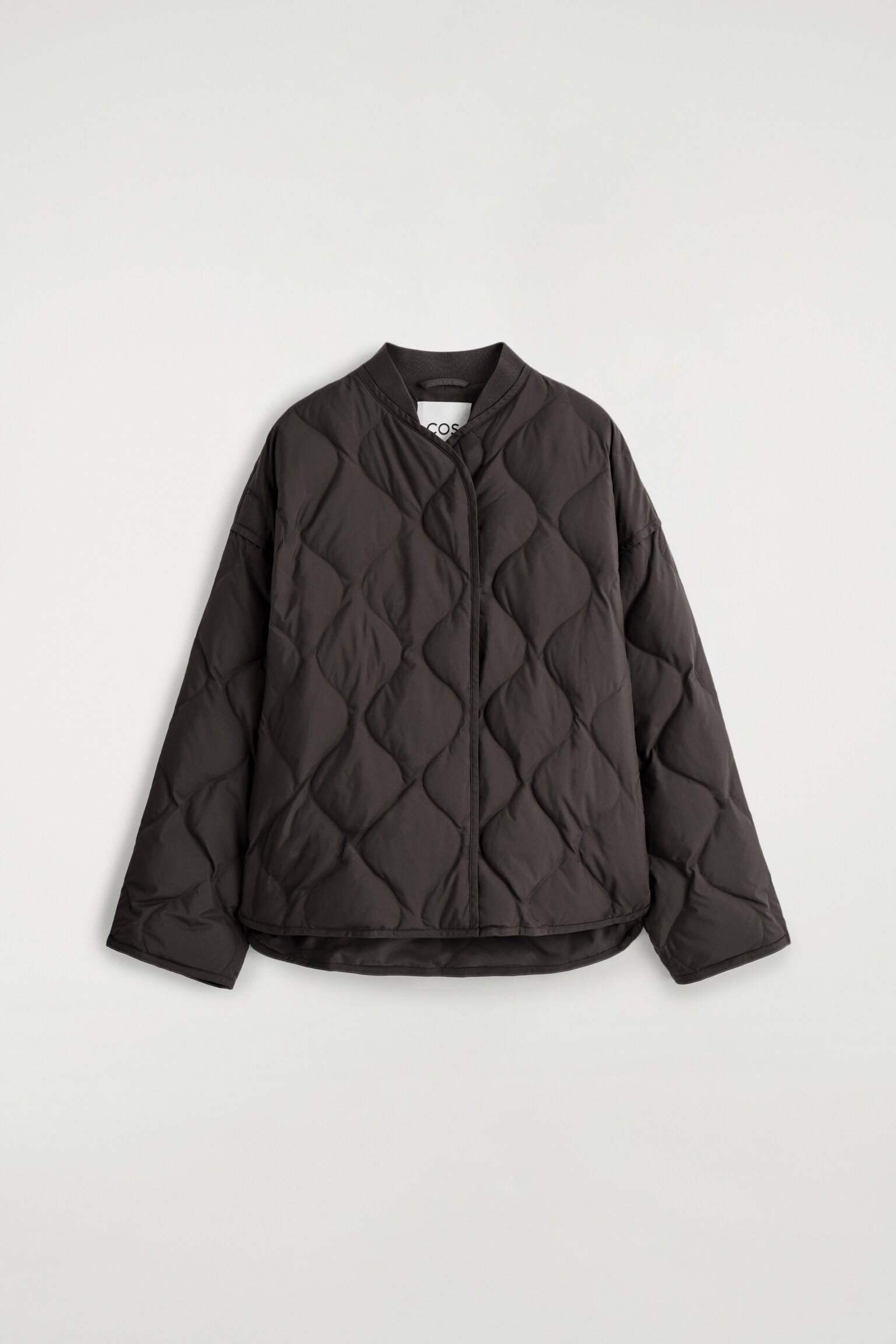 OVERSIZED-STEPPJACKE - DUNKELBRAUN/ELFENBEIN - 2