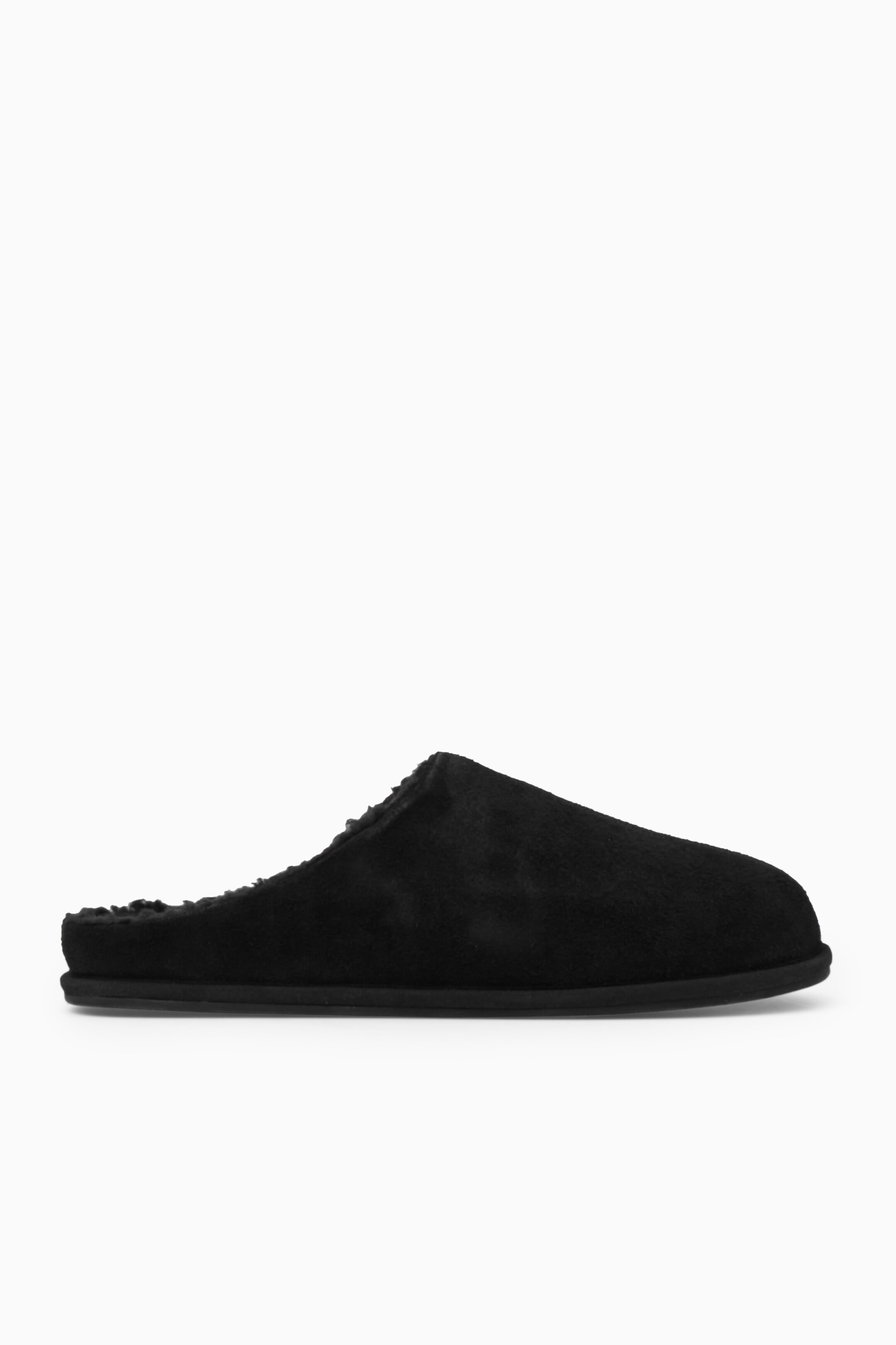 View larger image: FLEECE-LINED SUEDE SLIPPERS - BLACK - Men | H&M GB 1