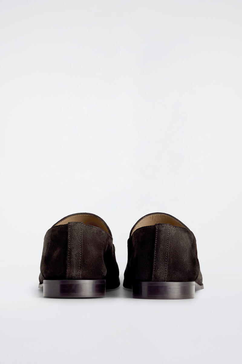 Split Suede Loafers