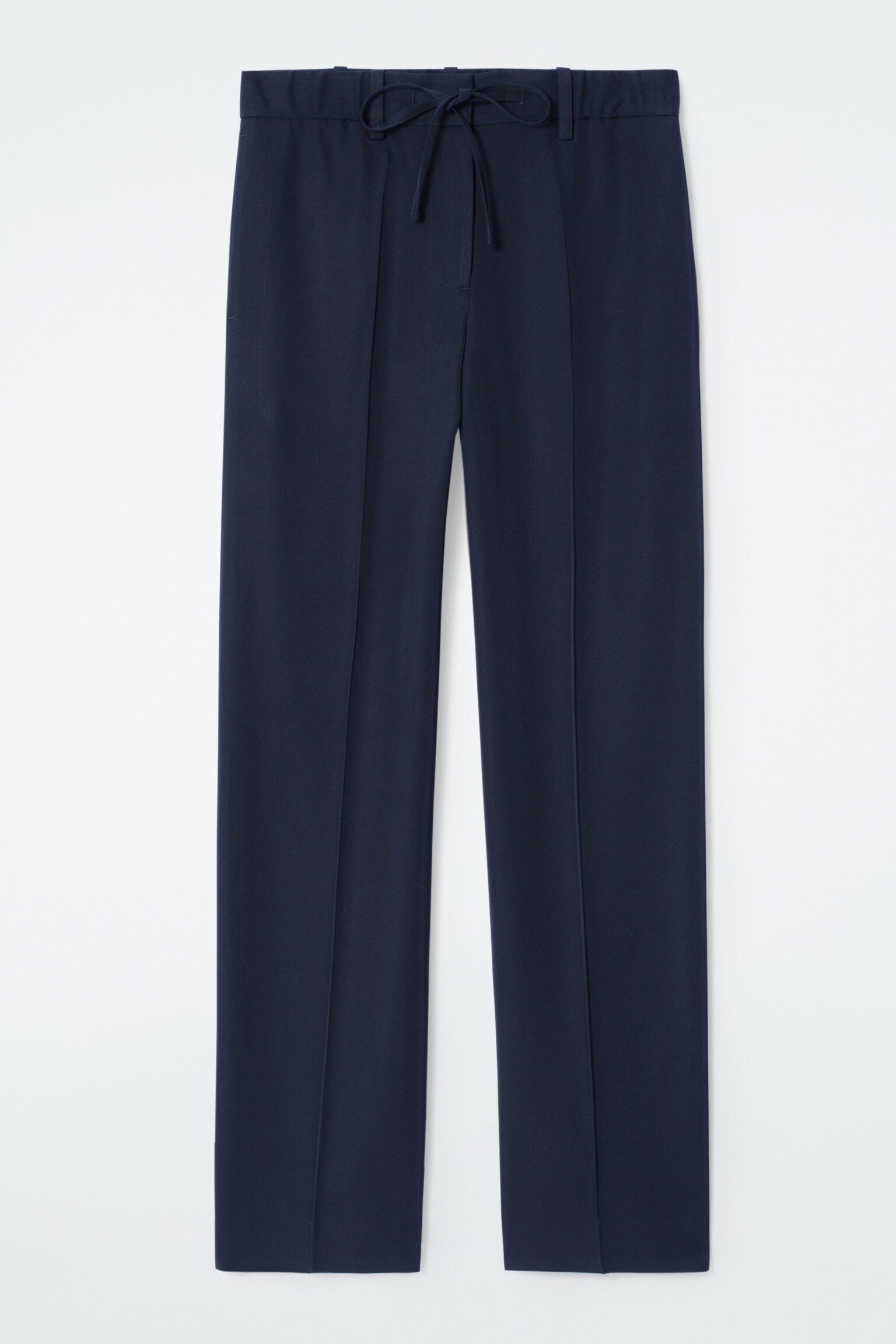 PANTALON DROIT À TAILLE AJUSTABLE - BLEU MARINE/KAKI FONCÉ - 2
