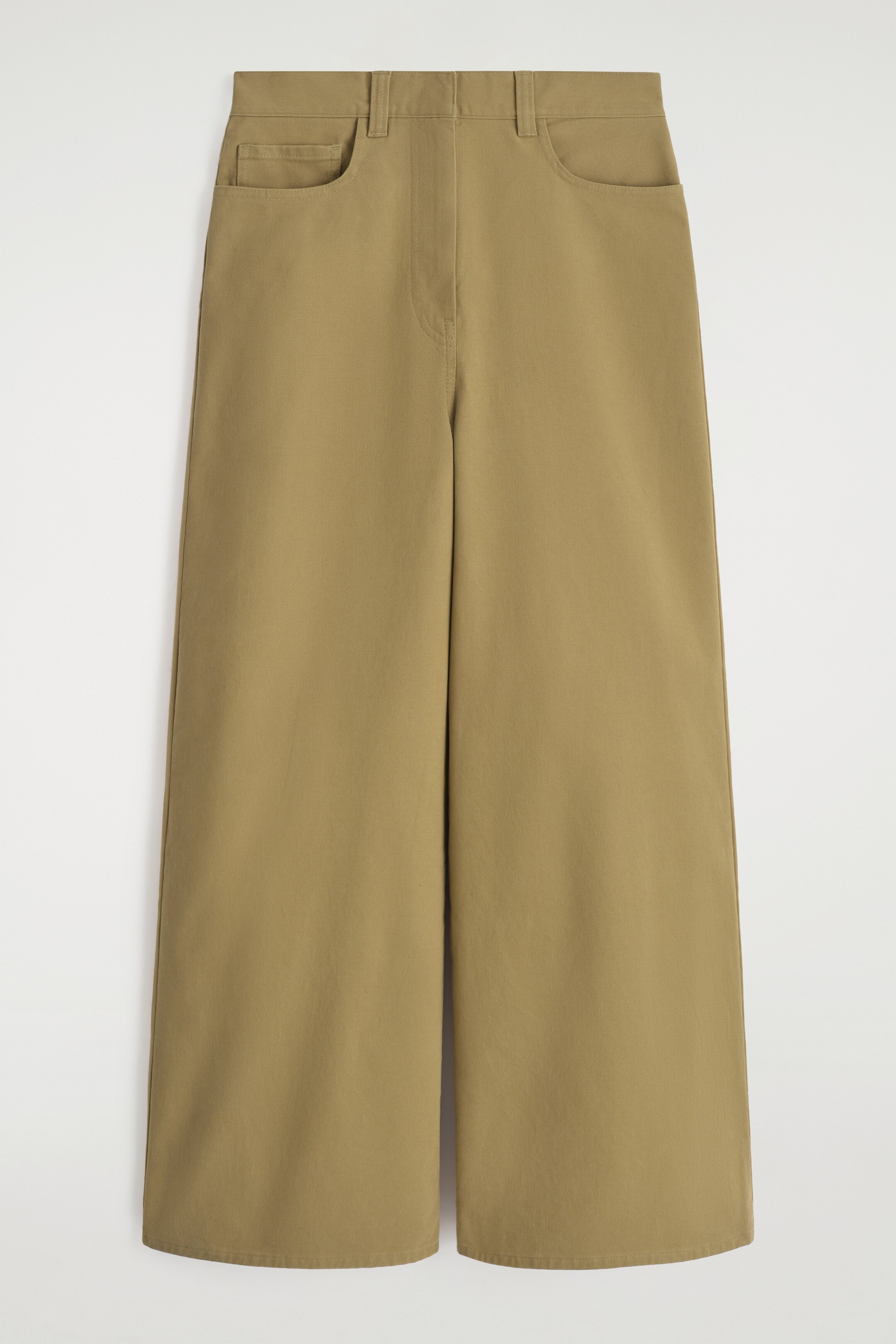 Ver imagem maior: Calças de algodão cropped de perna larga - Camel - SENHORA | H&M PT 5