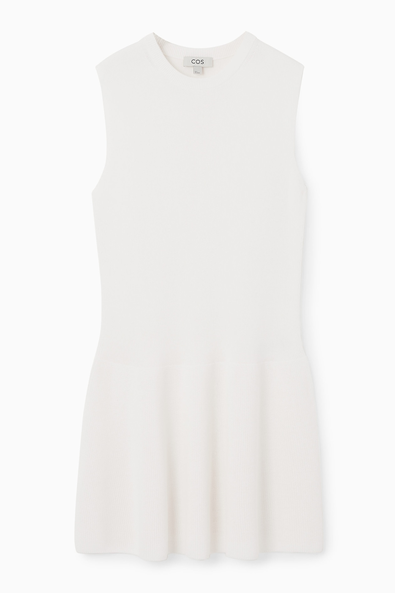 RIBBED-KNIT DROPPED-WAIST MINI DRESS