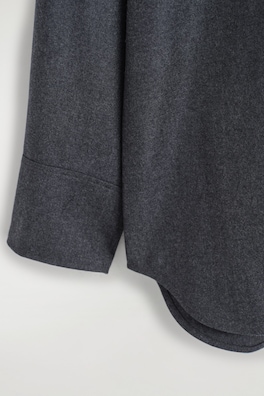 WING-COLLAR WOOL-FLANNEL SHIRT — SLATE 8