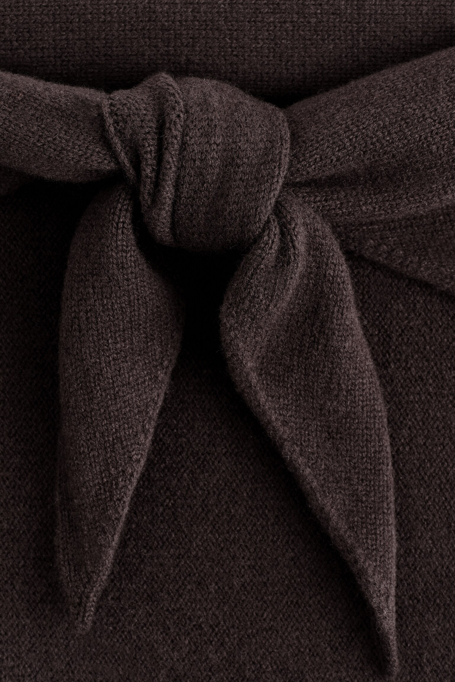 OVERSIZE GYAPJÚ HÁROMSZÖG SÁL - SÖTÉTBARNA/BEIGE - 3