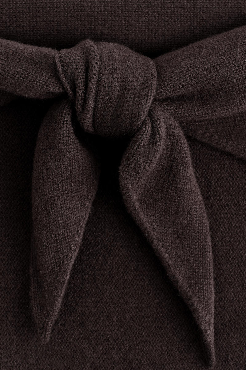 Cos Oversized Wool Triangle Scarf In Brown