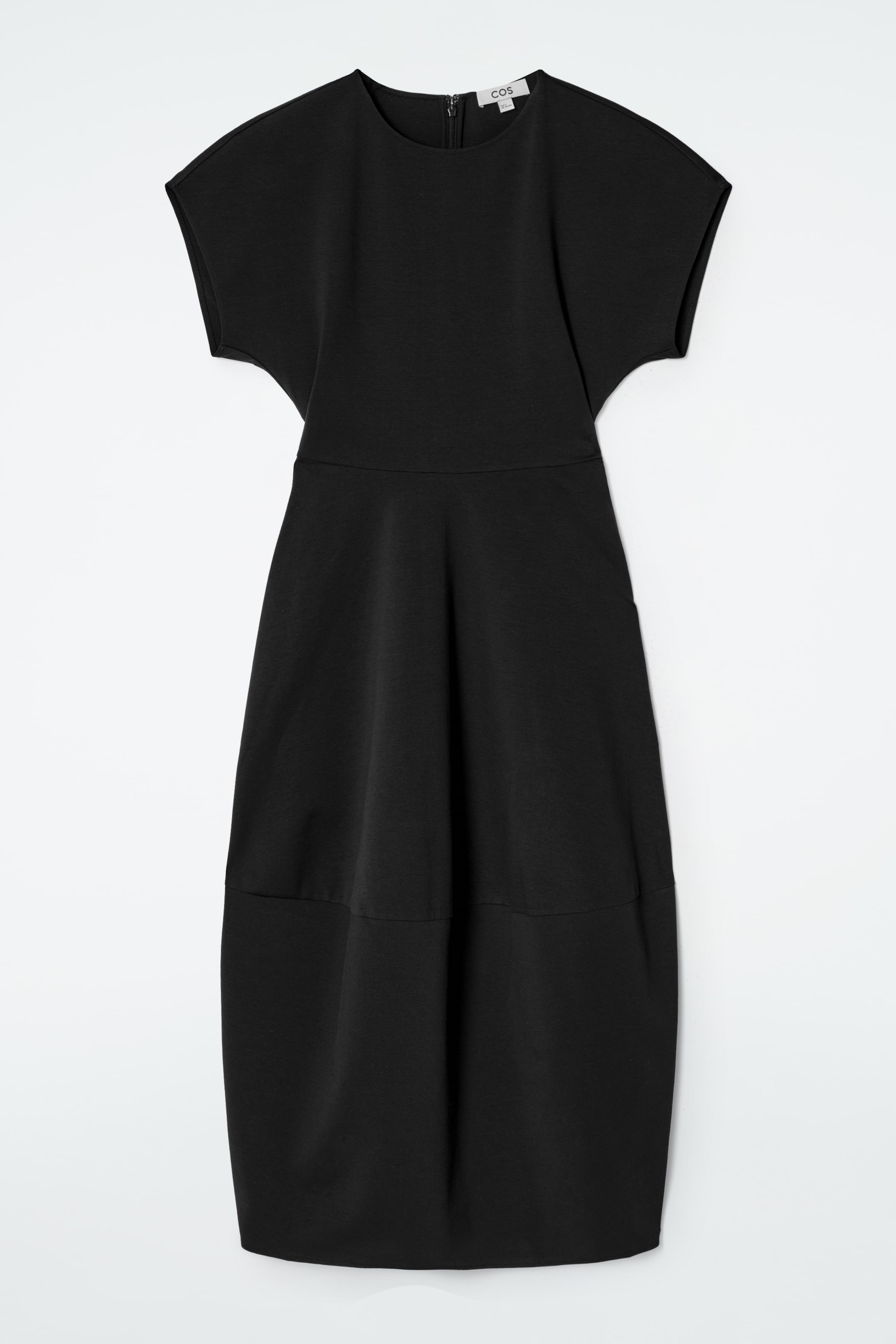 Ingrandisci l'immagine: SCULPTED COTTON MIDI DRESS - BLACK - DONNA | H&M CH 5