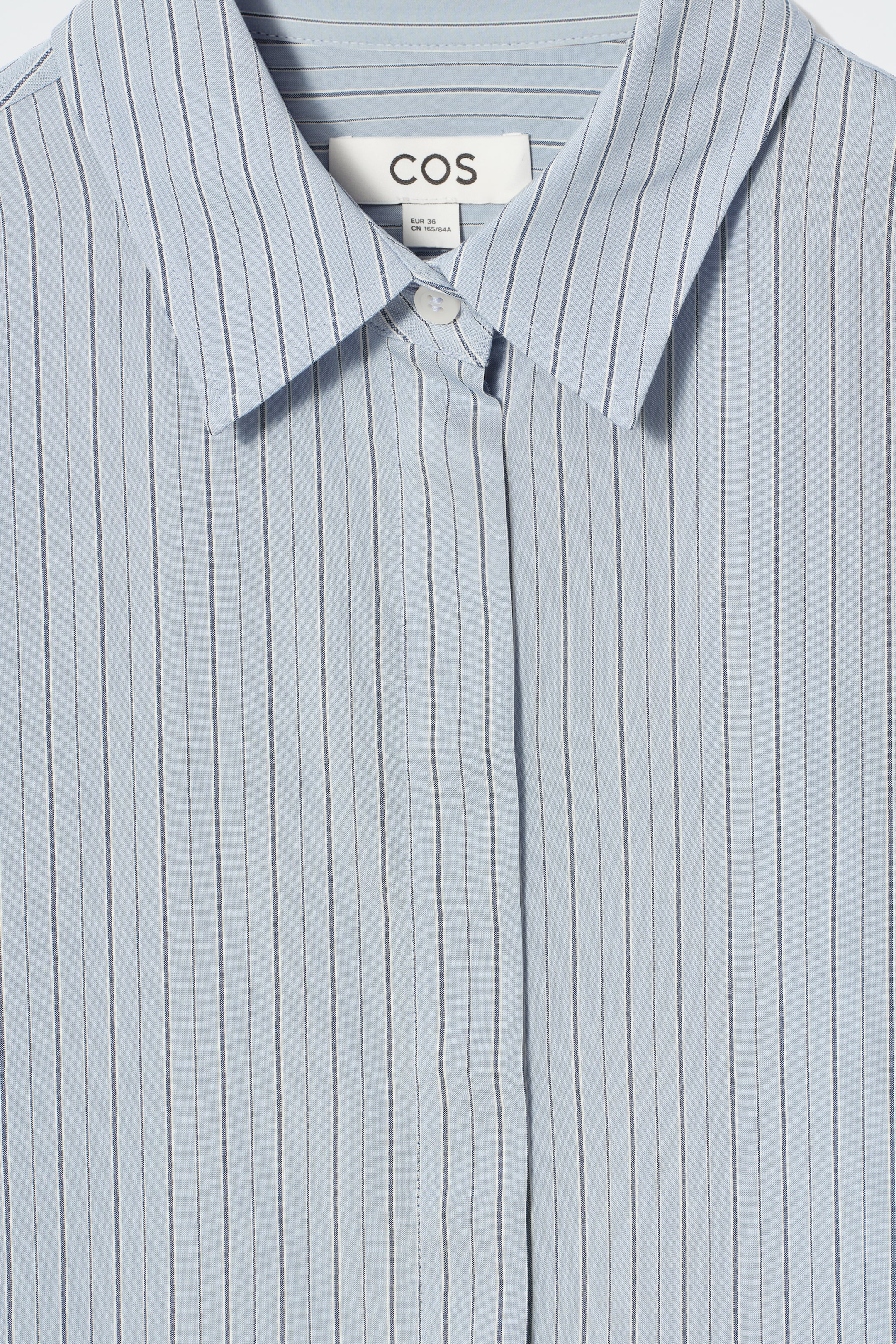 Grotere afbeelding bekijken: ONTSPANNEN GESTREEPT HEMD - BLAUW / GESTREEPT - DAMES | H&M BE 7