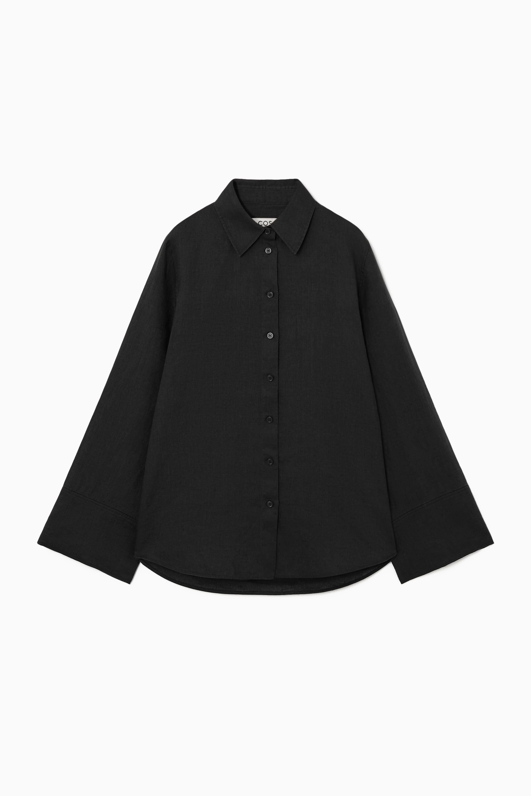 Grösseres Bild ansehen: HEMD AUS LEINEN MIT WEITEN ÄRMELN - SCHWARZ - DAMEN | H&M CH 1