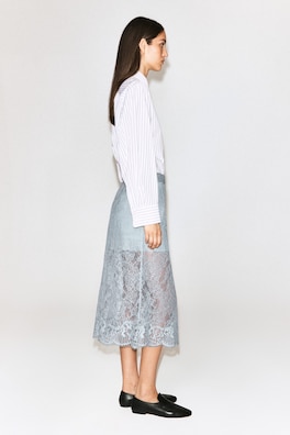 LACE MIDI SKIRT — LIGHT BLUE 3