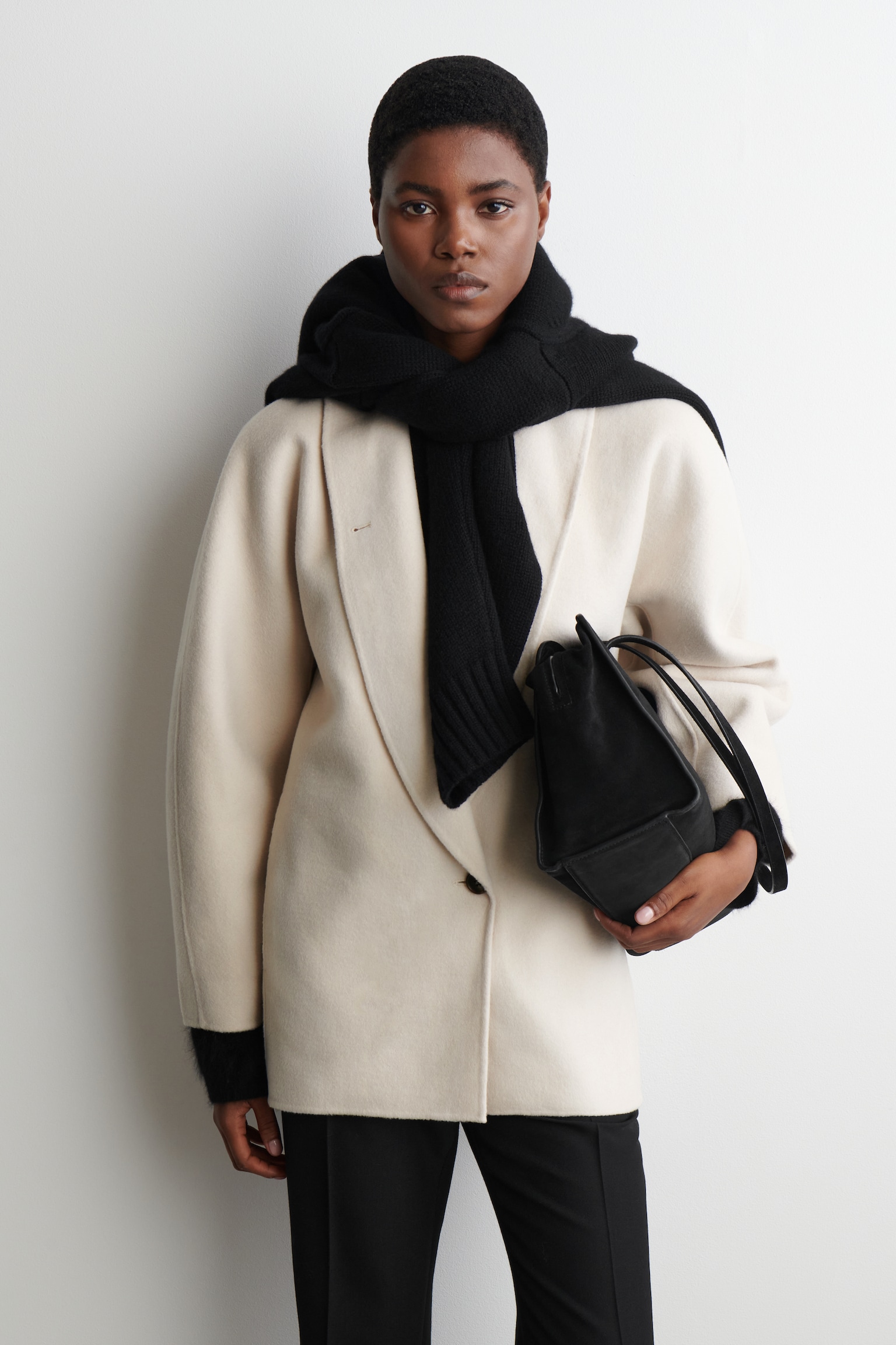 CHAQUETA MARINERA DE LANA DE DOBLE FAZ - MARFIL - 5
