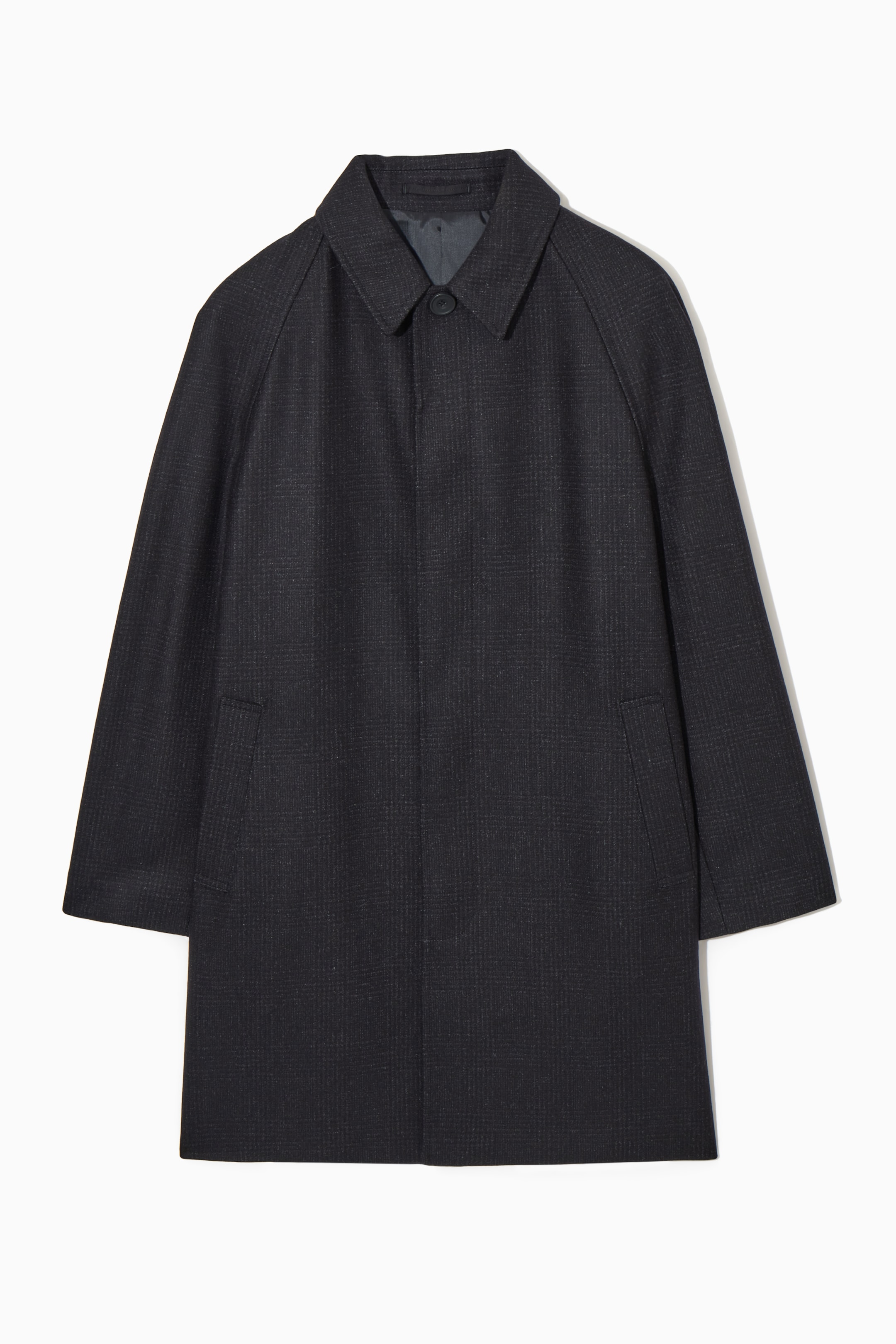 Grösseres Bild ansehen: KARIERTER KURZMANTEL AUS WOLLFILZ - NAVYBLAU/KARIERT - HERREN | H&M CH 1