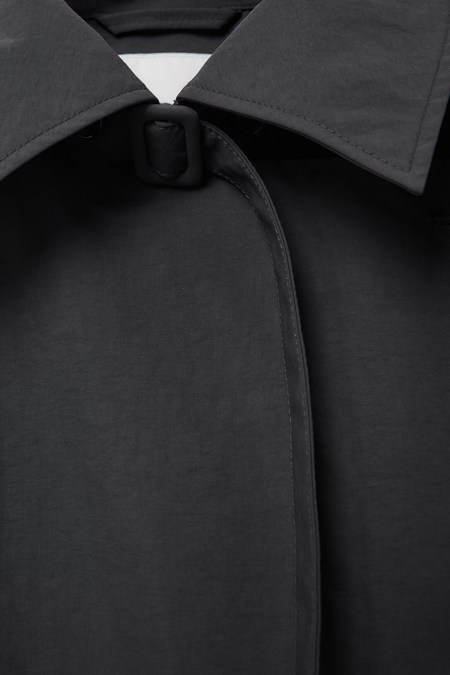 CONVERTIBLE NYLON TRENCH COAT - DARK GREY - 2