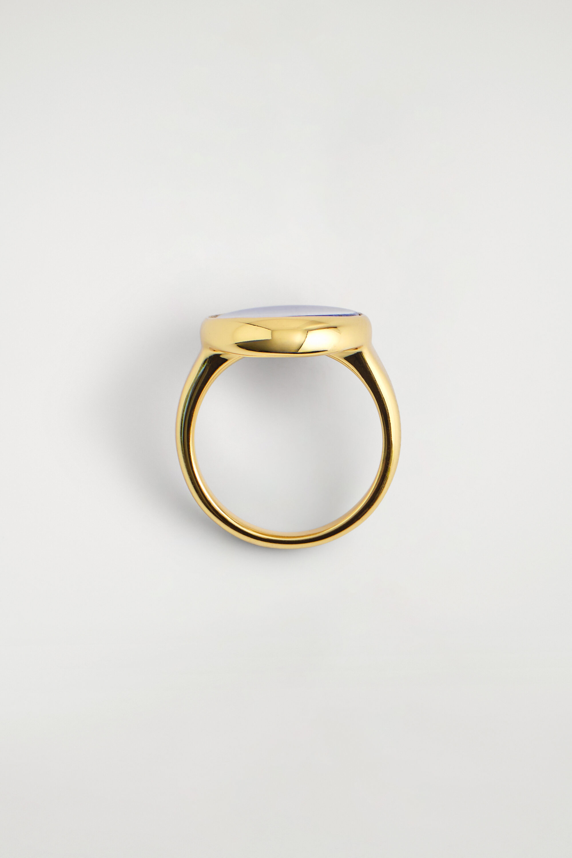 LAPIS LAZULI SIGNET RING - GOLD / BLUE | COS US