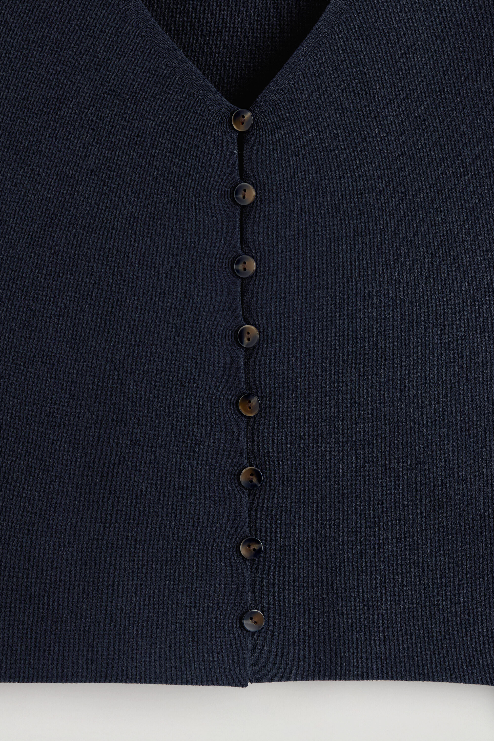 MINIMAL KNITTED V-NECK CARDIGAN - NAVY | COS US