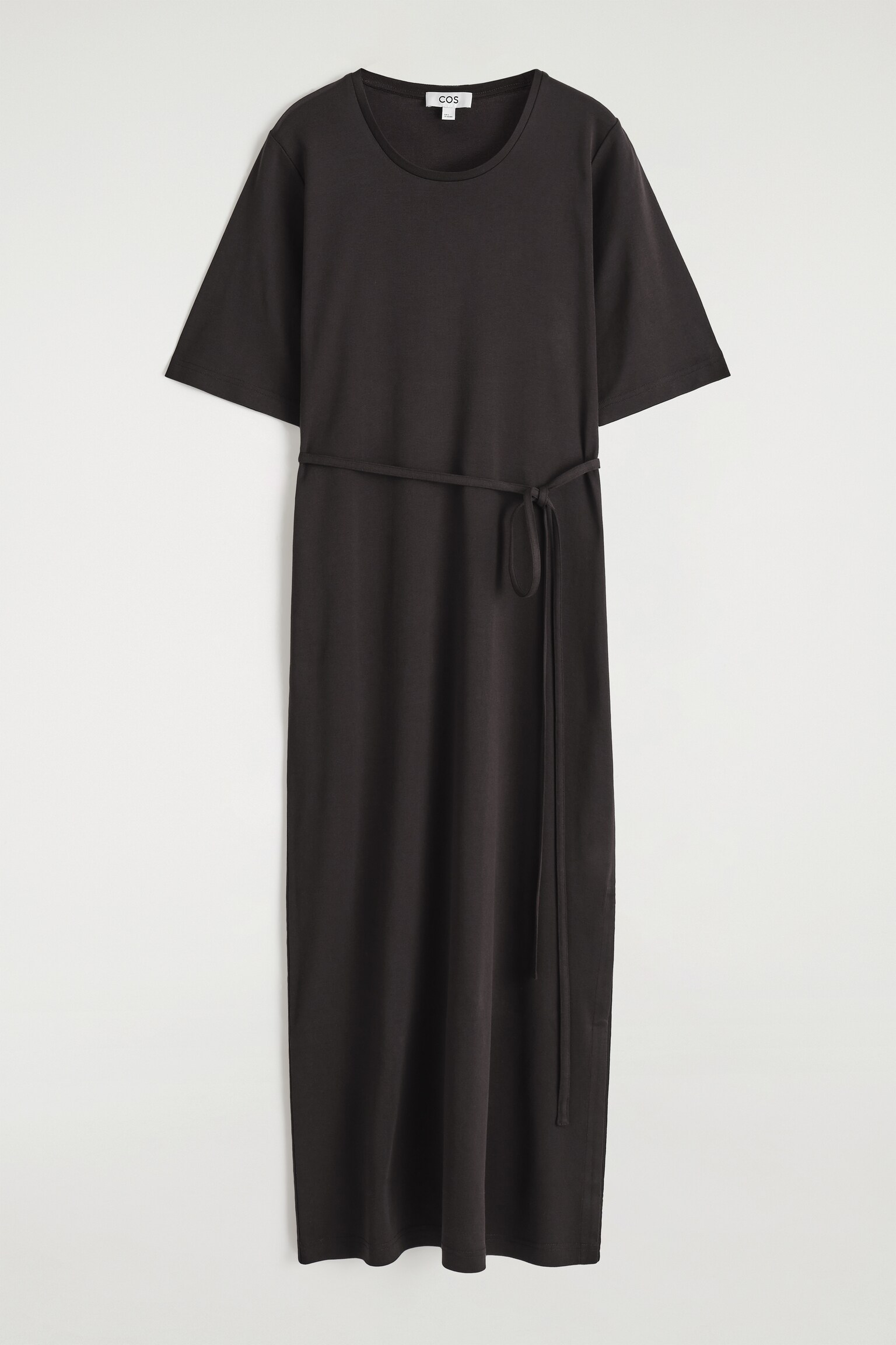 ROBE T-SHIRT MIDI CEINTURÉE - BRUN FONCÉ/BLEU MARINE - 2