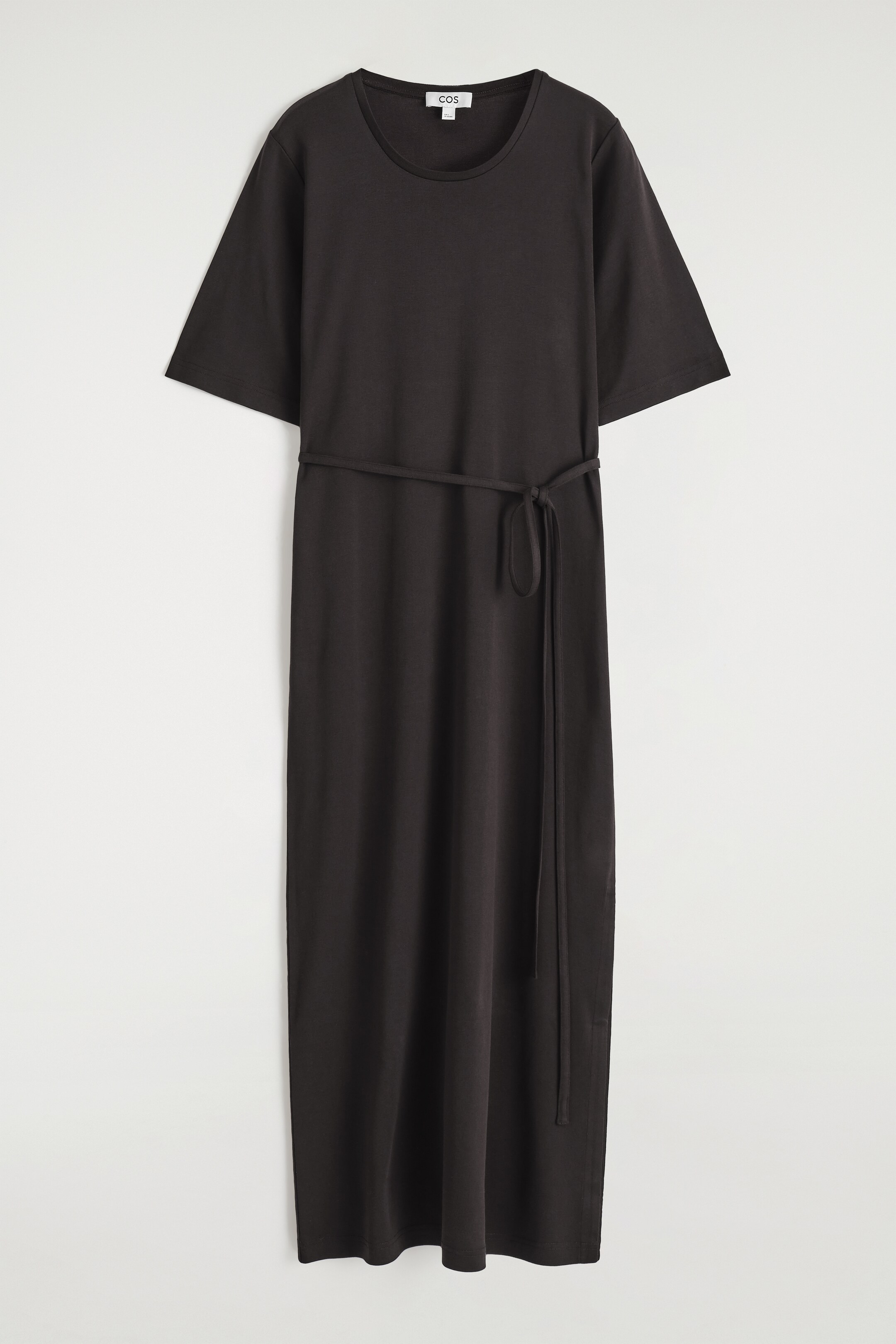 View larger image: BELTED MIDI T-SHIRT DRESS - DARK BROWN - Ladies | H&M GB 6