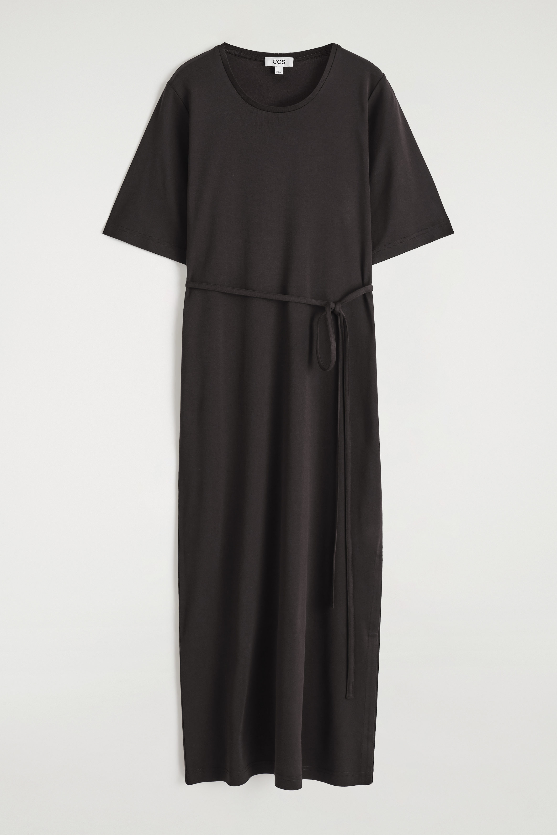 LINEN MIDI SHIRT DRESS - BLACK | COS