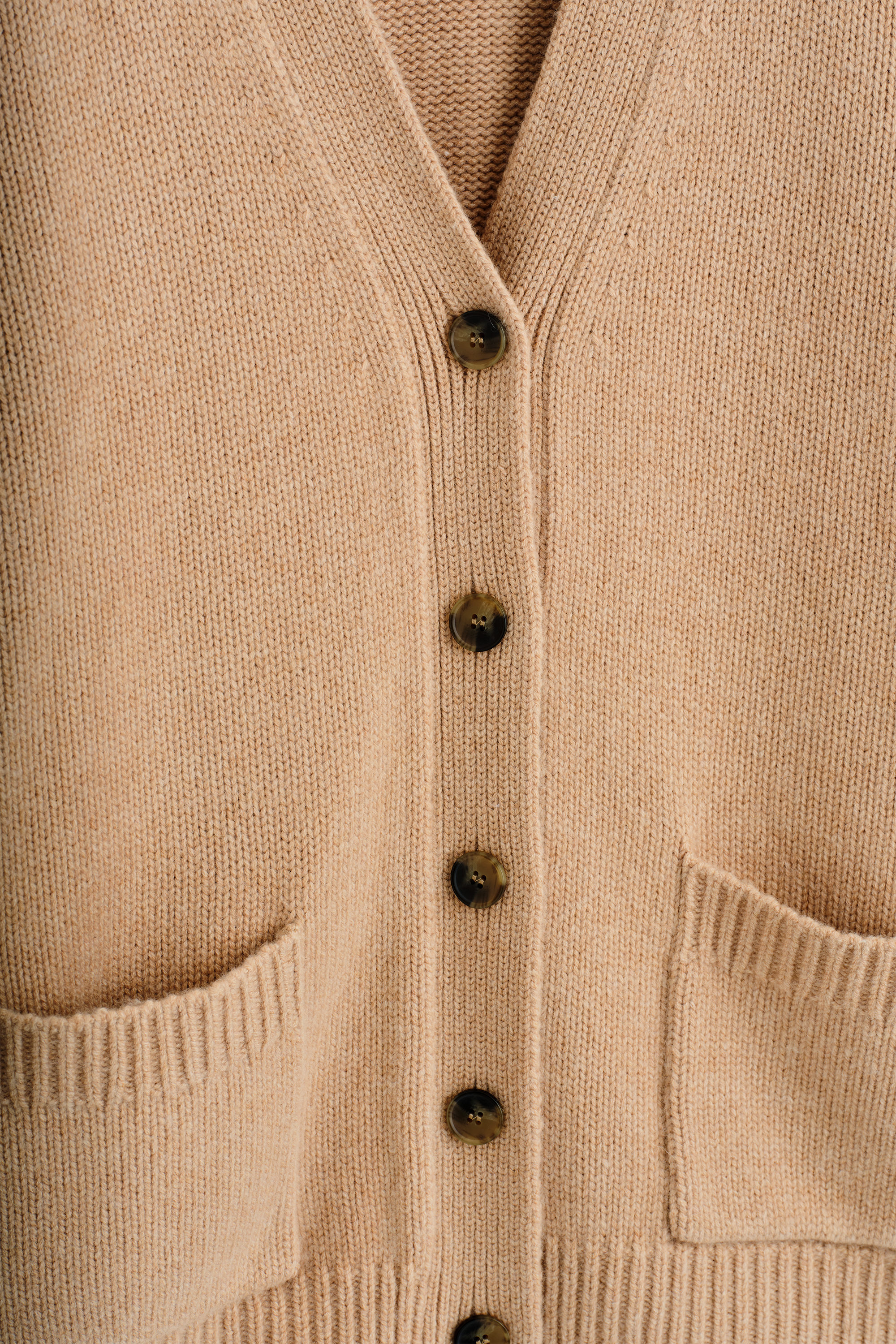 OVERSIZED CASHMERE-BLEND CARDIGAN - OATMEAL MÉLANGE | COS