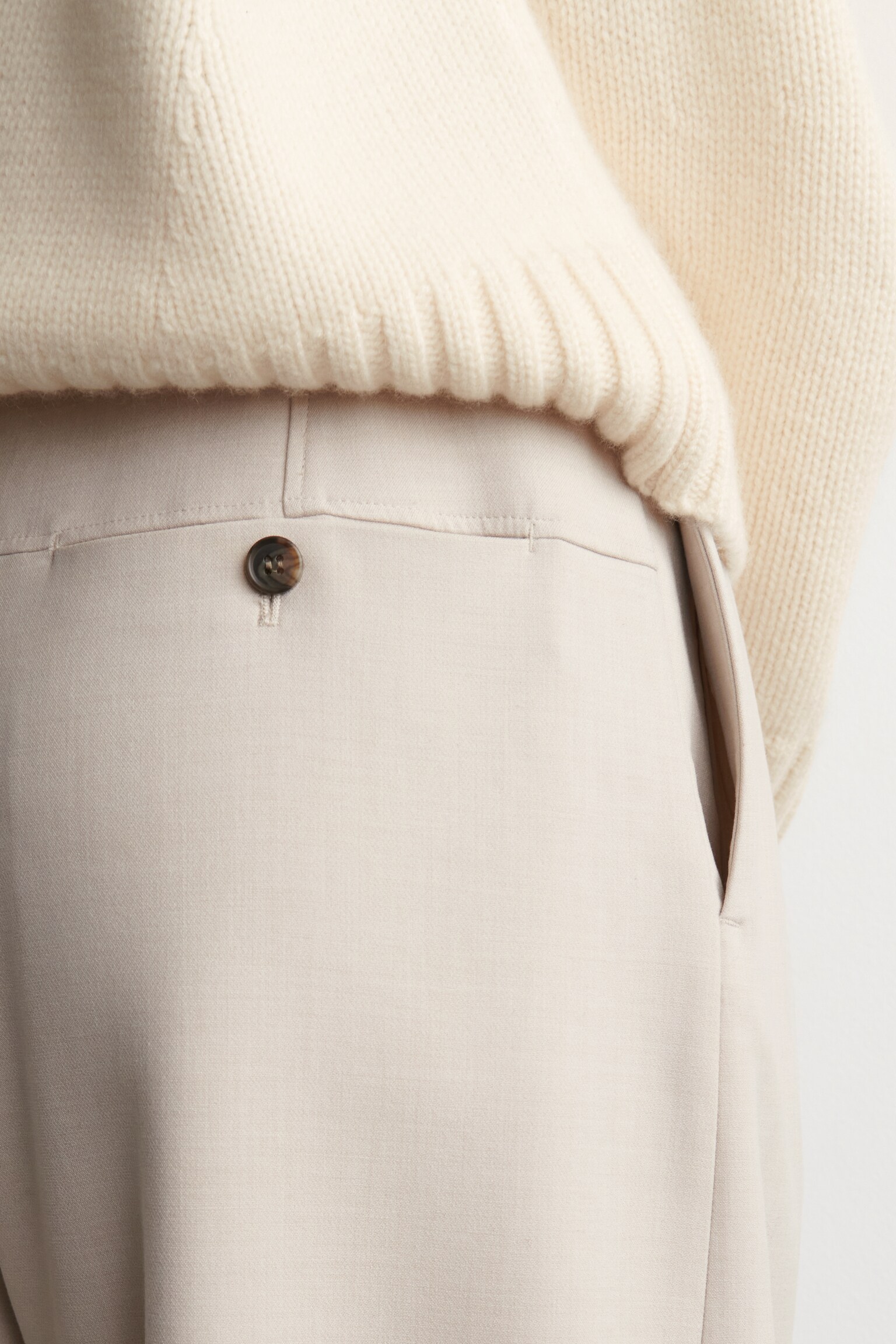 PANTALONI BARREL - BEIGE CHIARO/ANTRACITE - 3