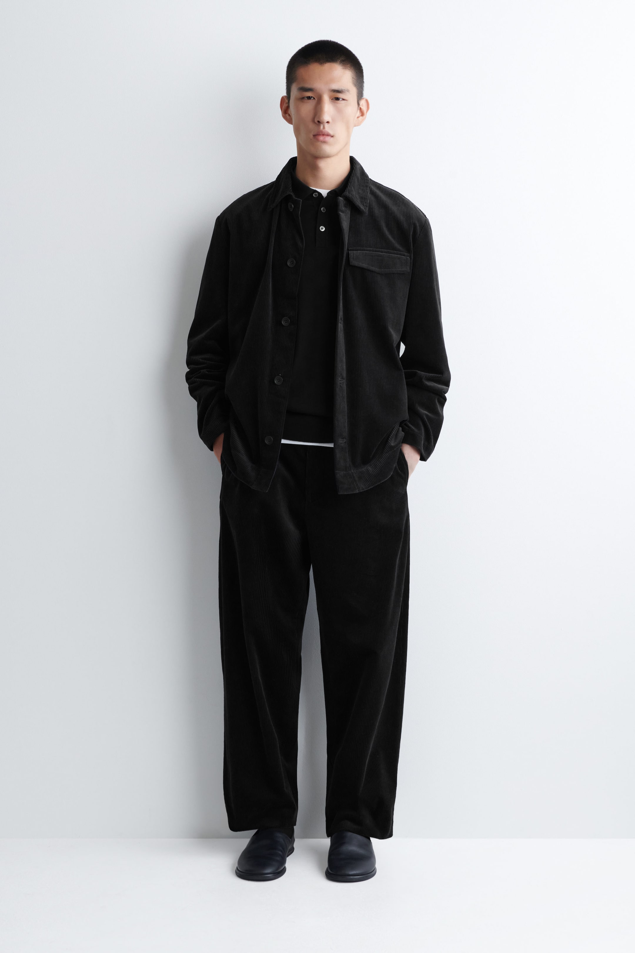 CORDUROY WIDE-LEG PANTS
