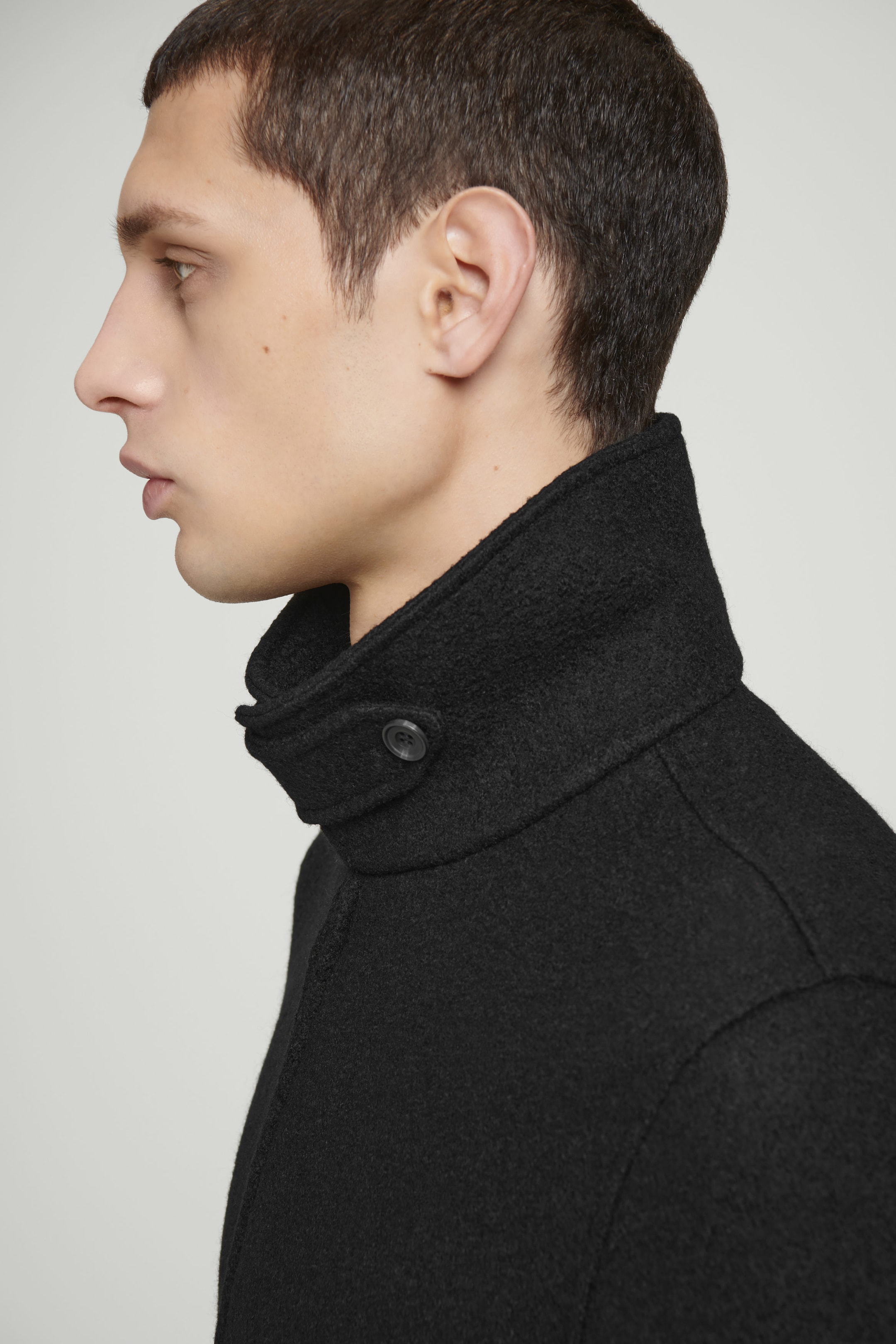 BOILED MERINO WOOL AVIATOR JACKET