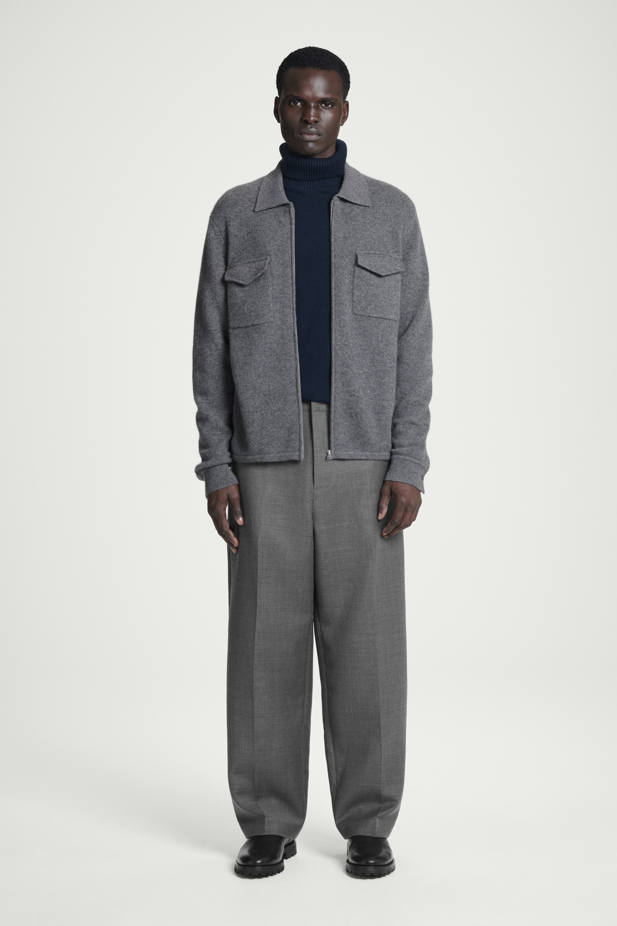 Grotere afbeelding bekijken: WOOL-CASHMERE ROLL-NECK JUMPER - NAVY - HEREN | H&M NL 3