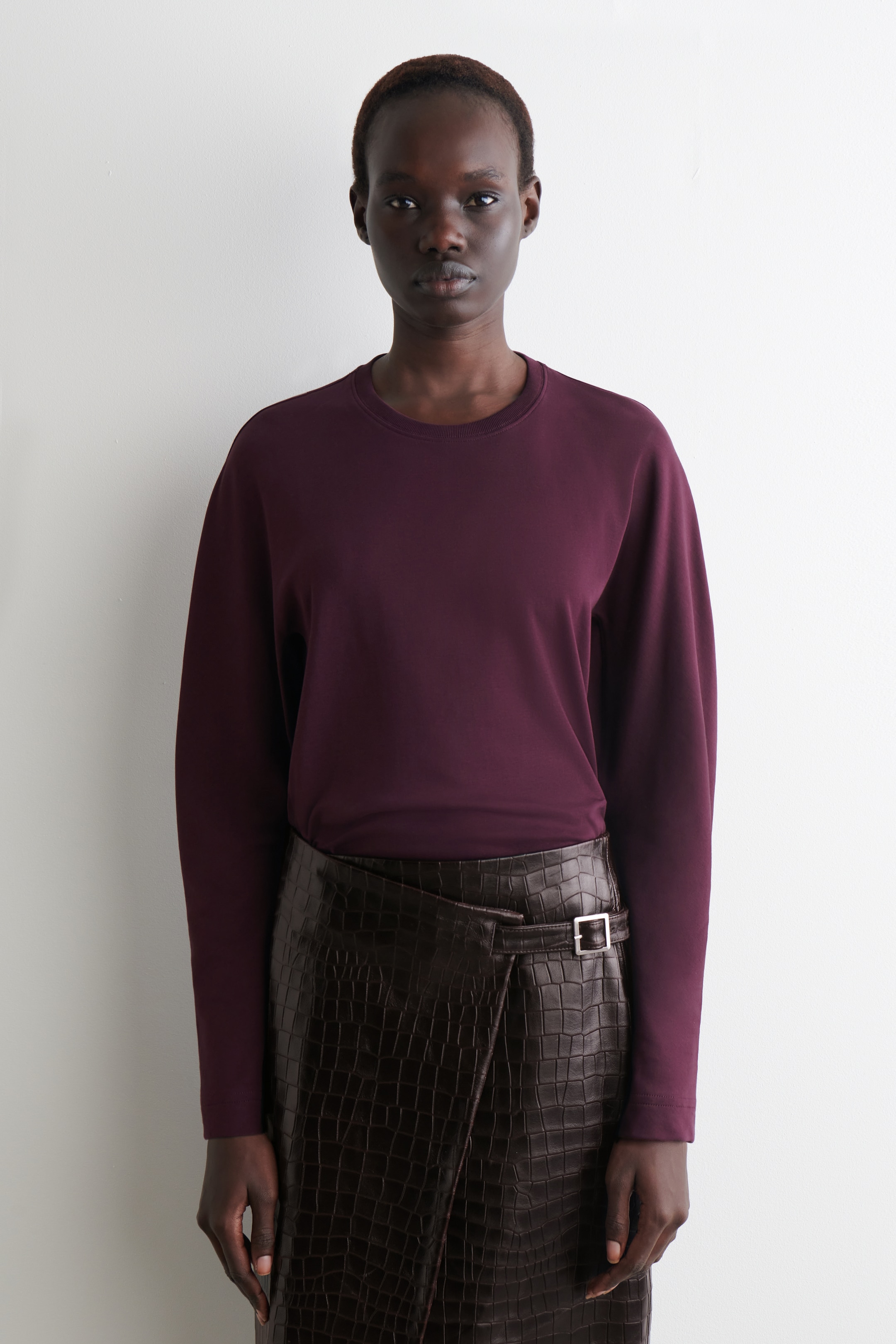 Agrandir l'image: HAUT À SILHOUETTE ARRONDIE EN JERSEY - ROUGE PROFOND - FEMME | H&M FR 1