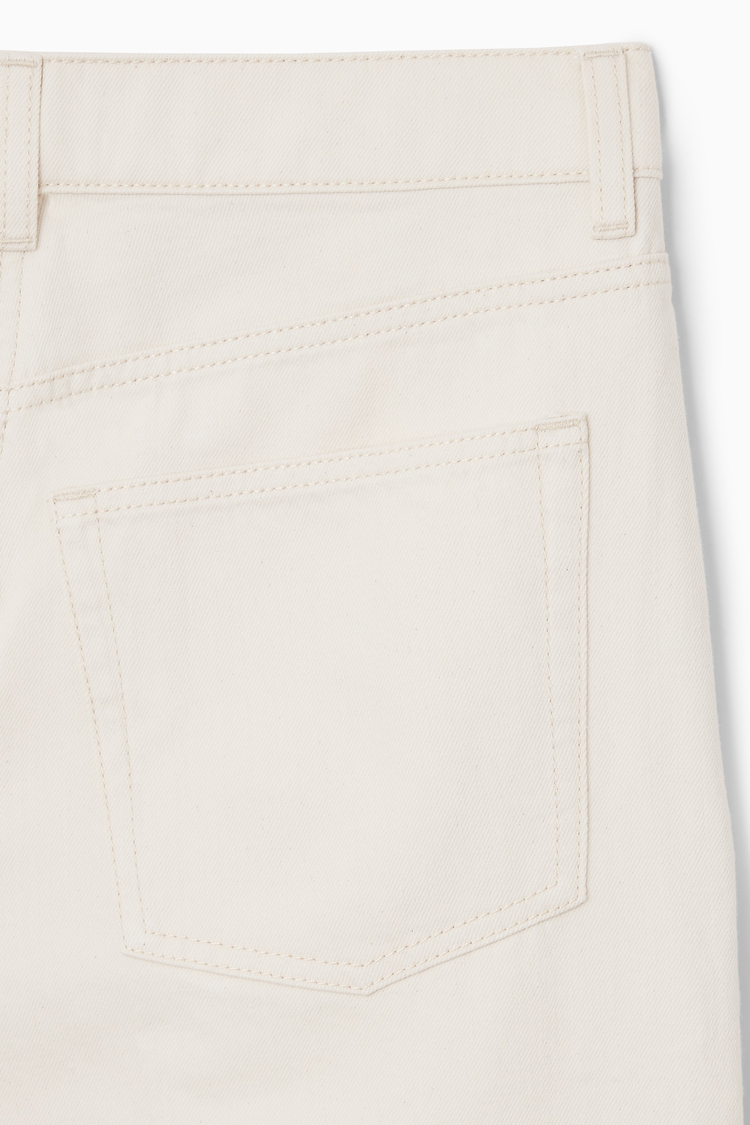 PANTALON BARREL À PLIS DENIM - CRÈME - 3