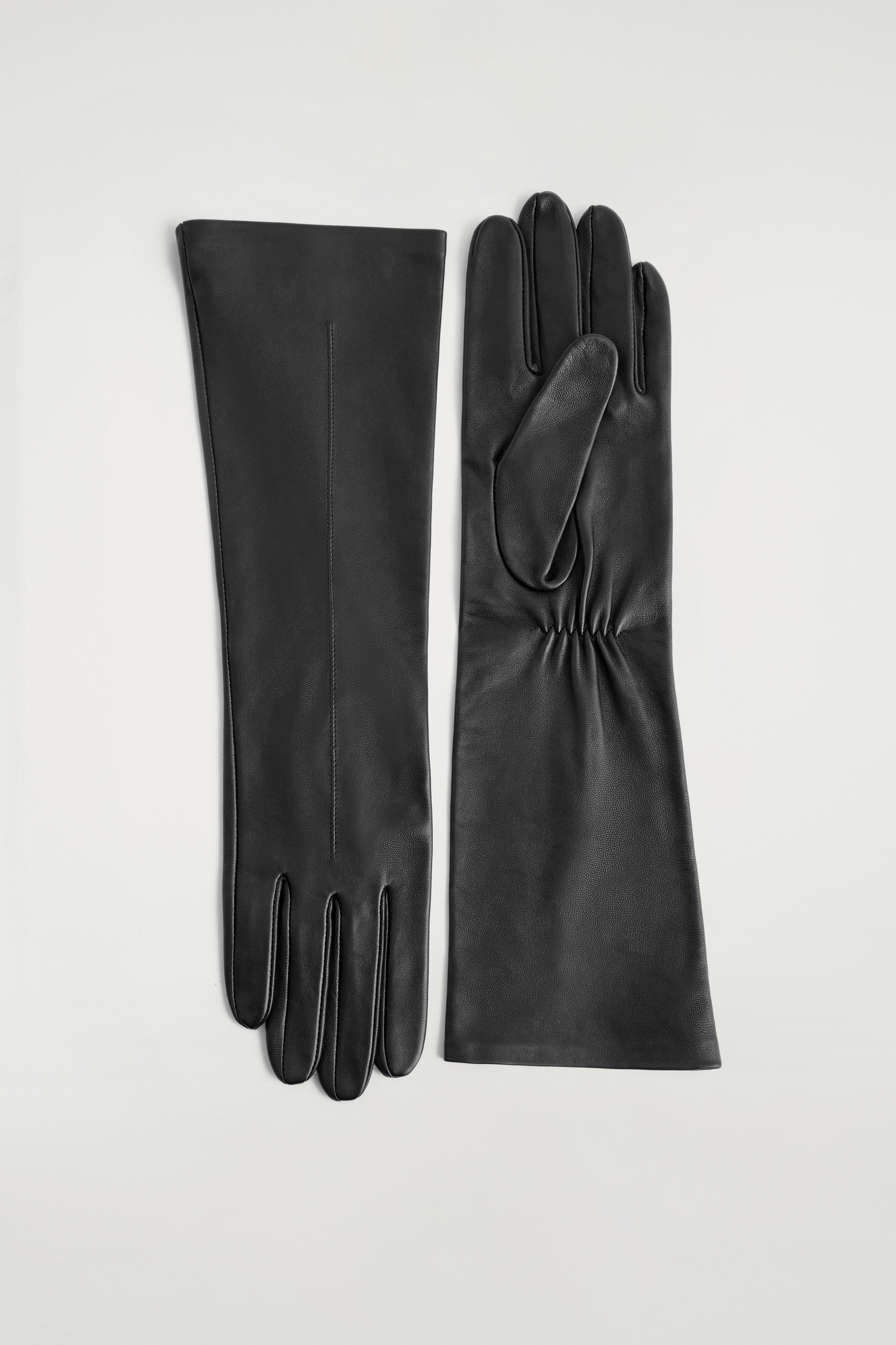LONGS GANTS EN CUIR - NOIR