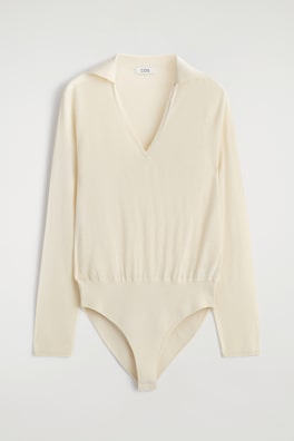 SHEER KNITTED SILK-CASHMERE BODYSUIT — IVORY 8