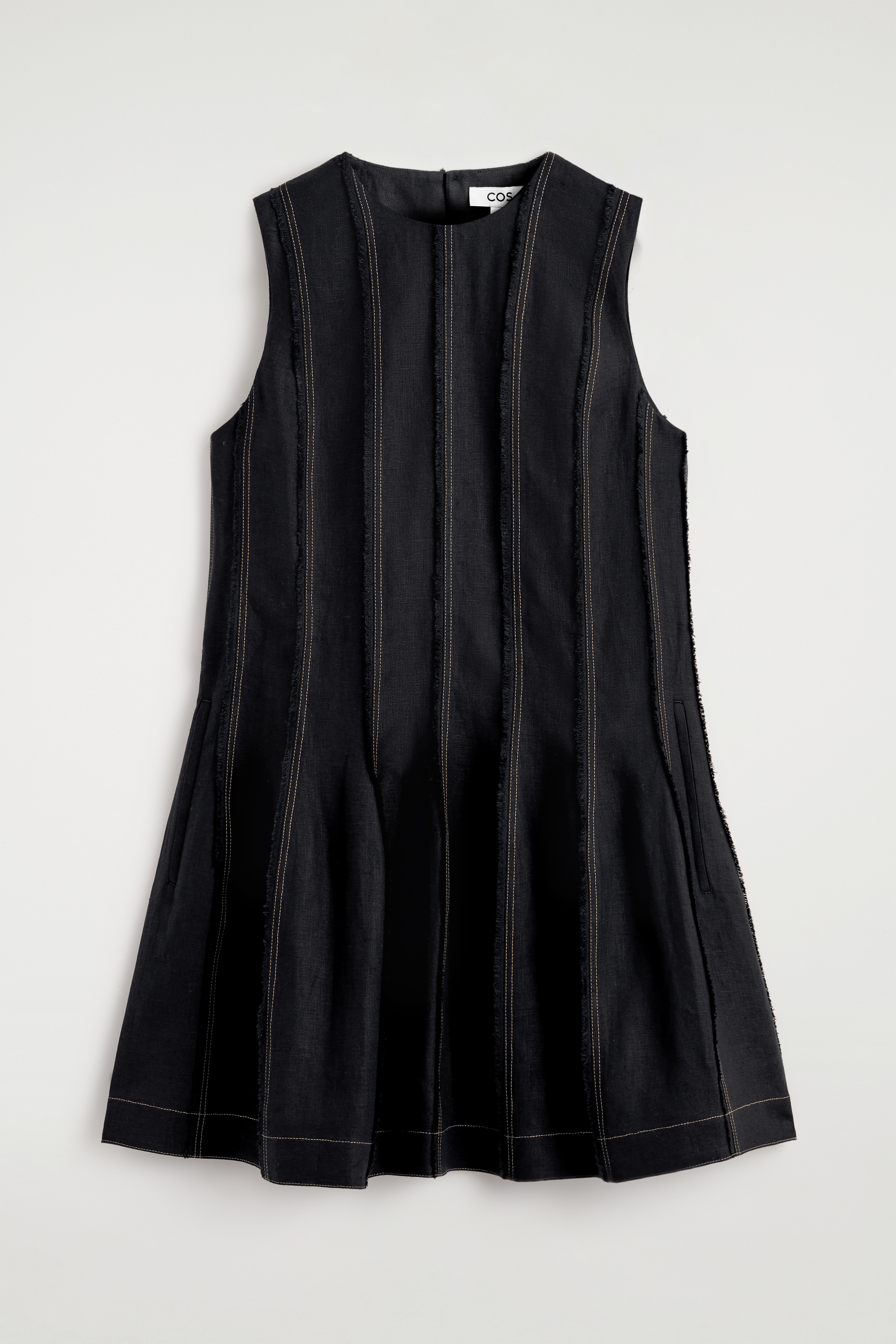 SKULPTURALES MINIKLEID MIT FALTEN - SCHWARZ