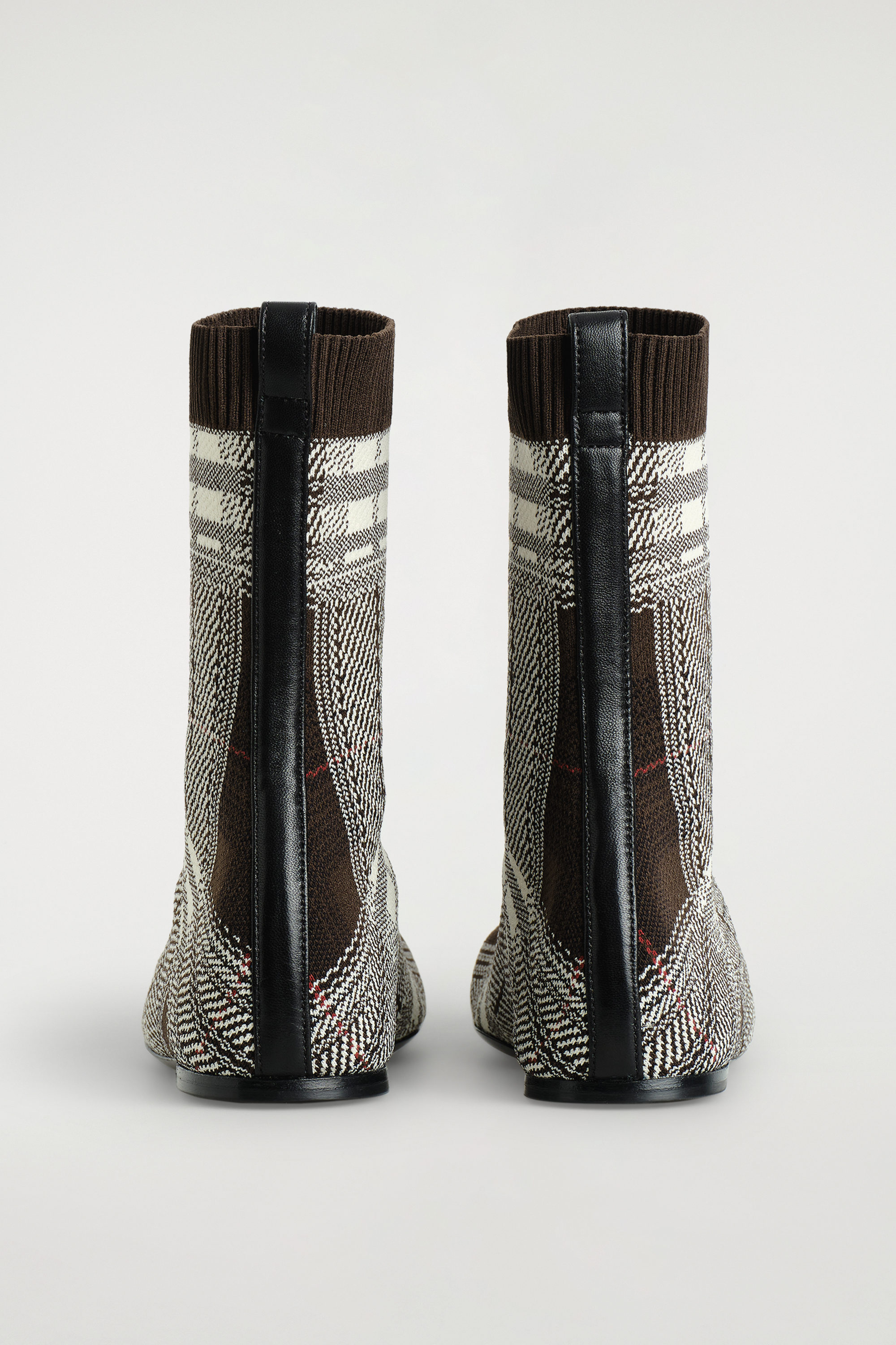 CHECKED KNITTED SOCK BOOTS - thumbnail 3