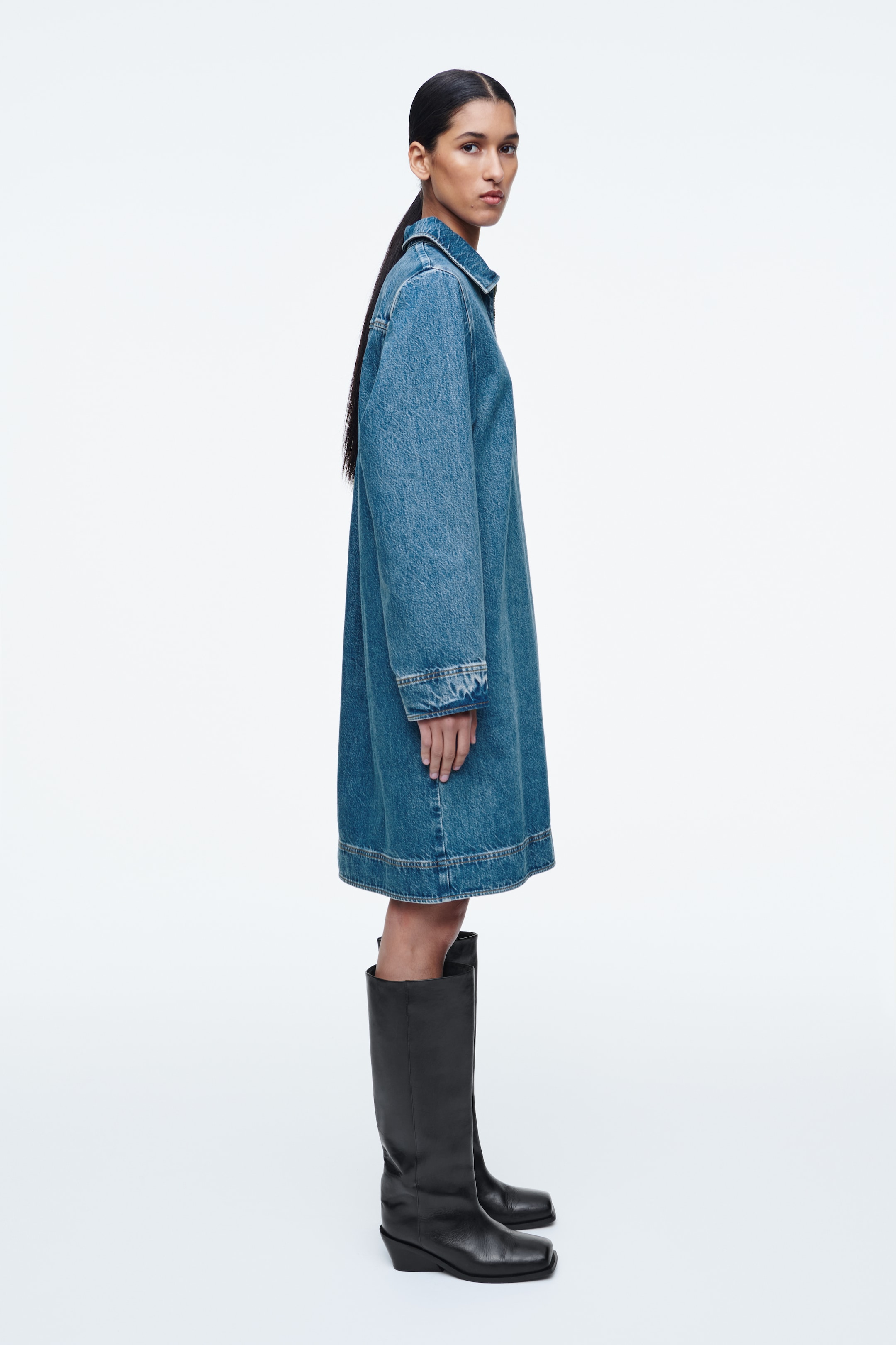Agrandir l'image: ROBE DEMI-ZIPPÉE EN DENIM - BLEU - FEMME | H&M FR 2