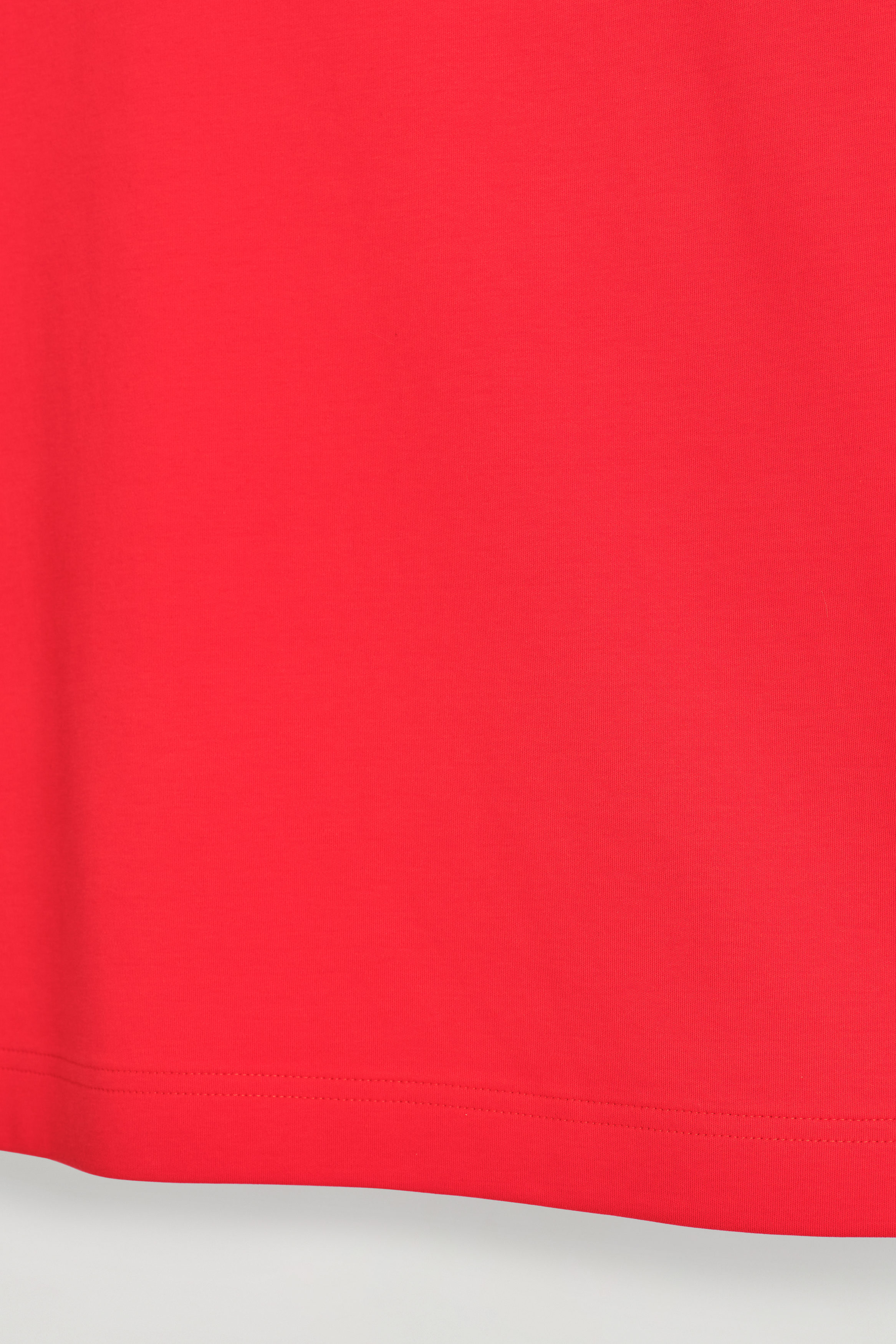 BOAT-NECK COTTON T-SHIRT - RED | COS