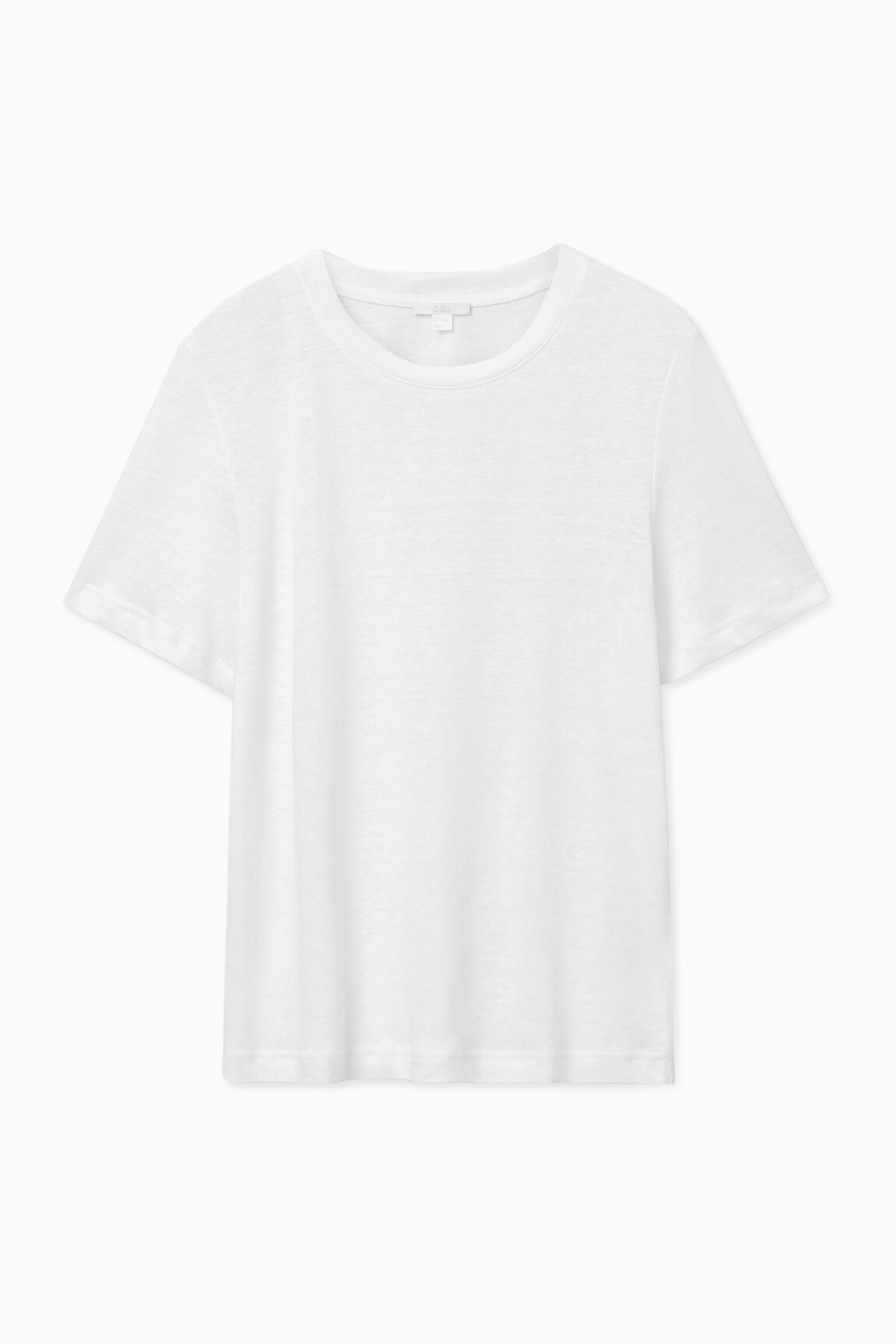 REGULAR LINEN T-SHIRT - White - 1