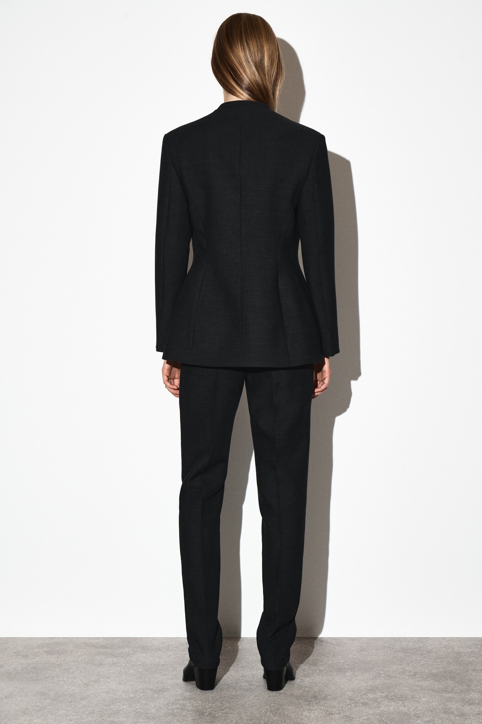 BLAZER SANS COL CINTRÉ - CHARBON - 6
