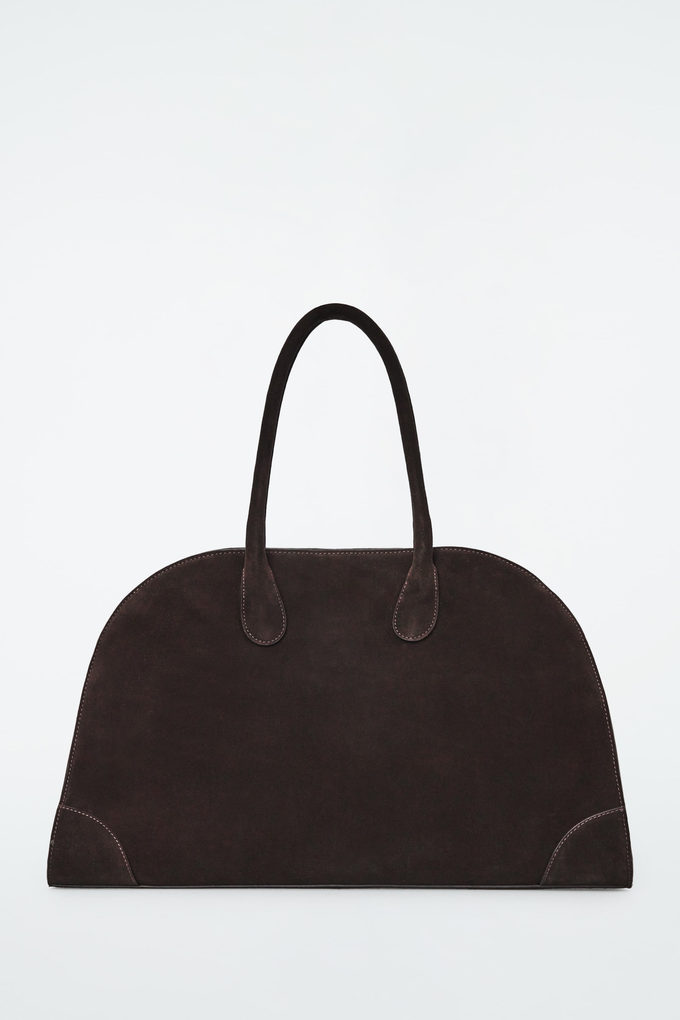 Grösseres Bild ansehen: STUDIO BOWLINGTASCHE - LEDER - DUNKELBRAUNES VELOURSLEDER - DAMEN | H&M CH 4